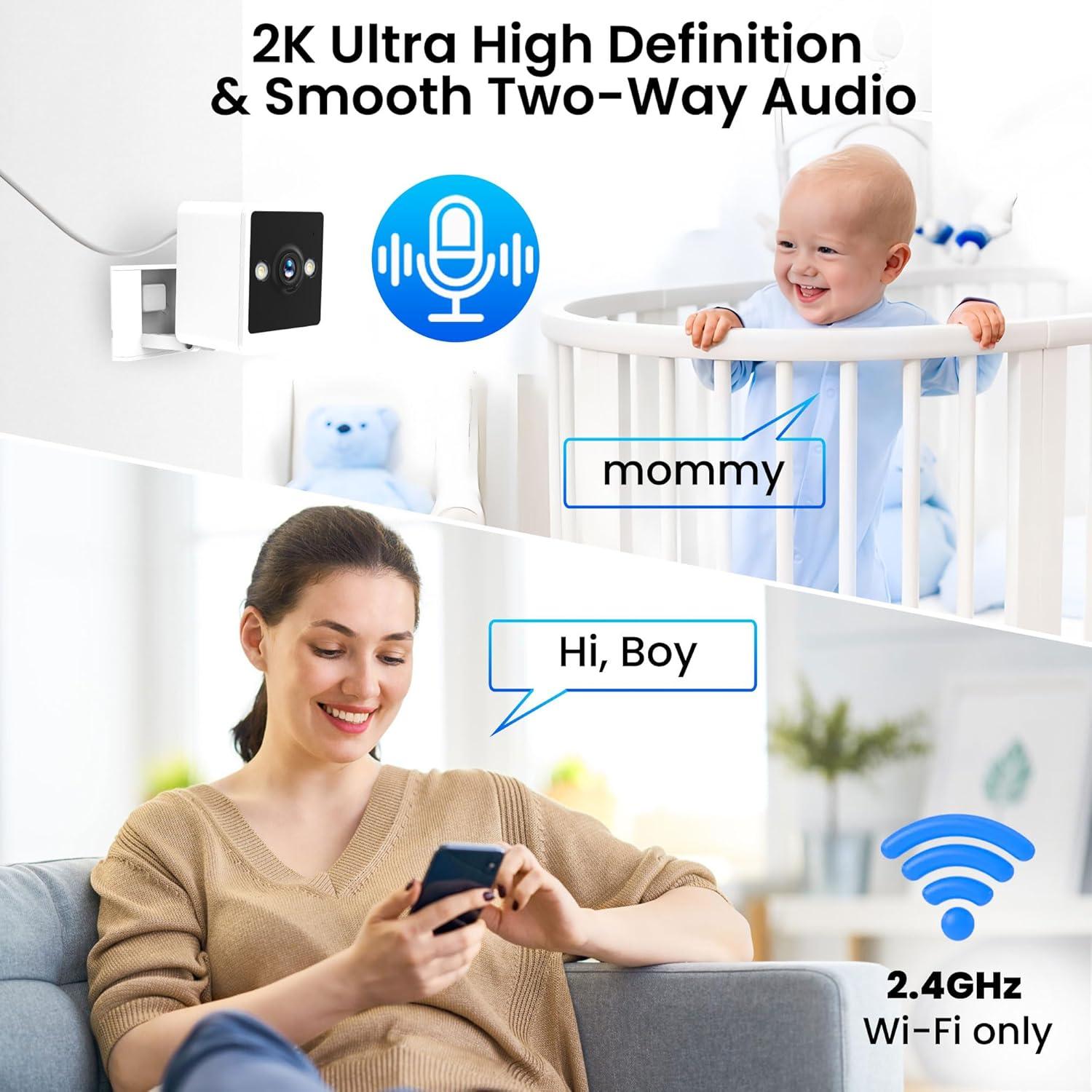 Cámara Interior 2K Vebiliki con Visión Nocturna y Audio Bidireccional