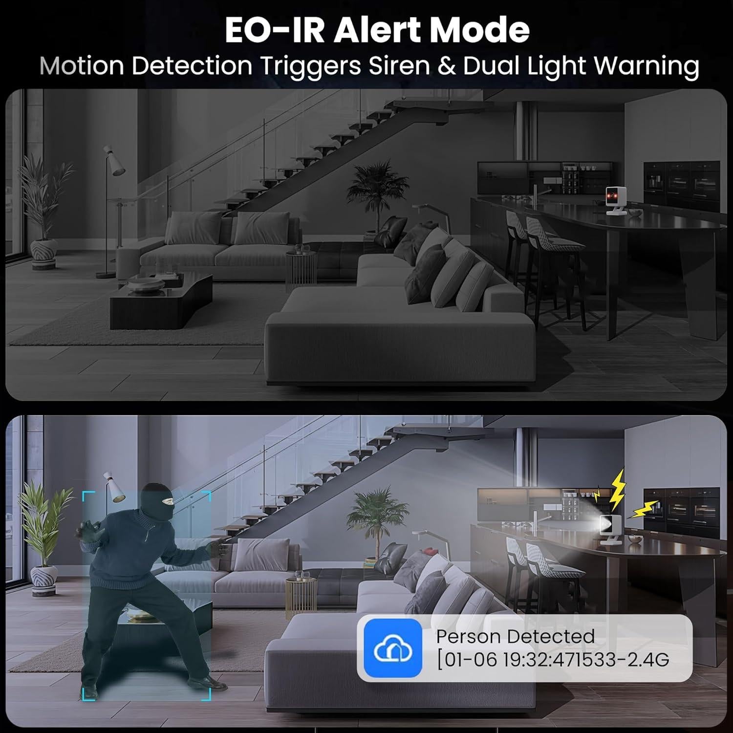 Cámara Interior 2K Vebiliki con Visión Nocturna y Audio Bidireccional