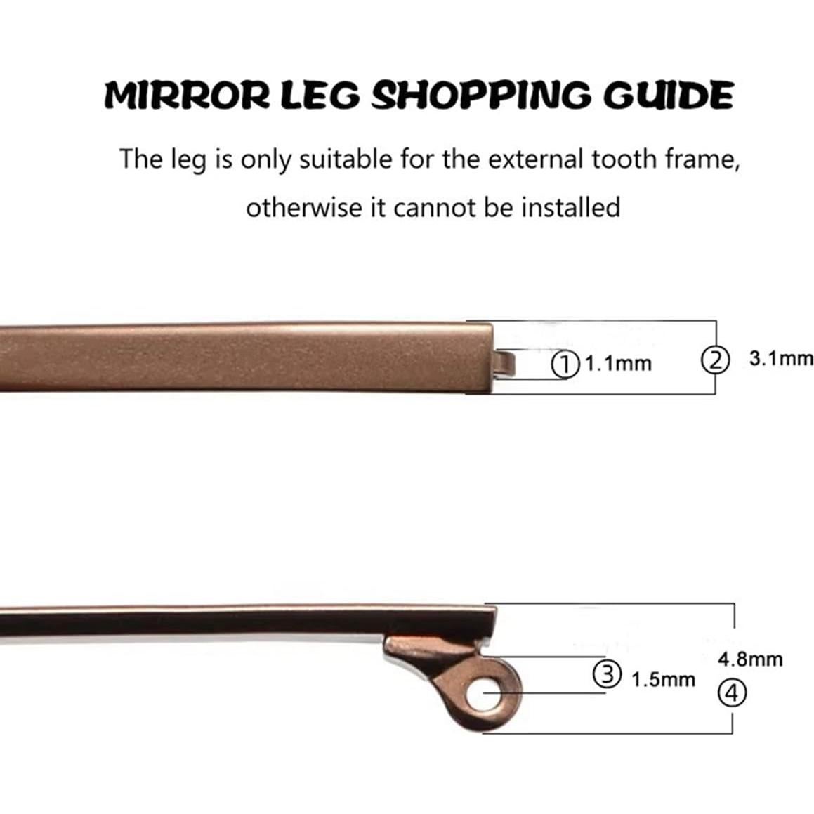 Brazo de Metal para Gafas de Sol 135mm - Kit de Reparación