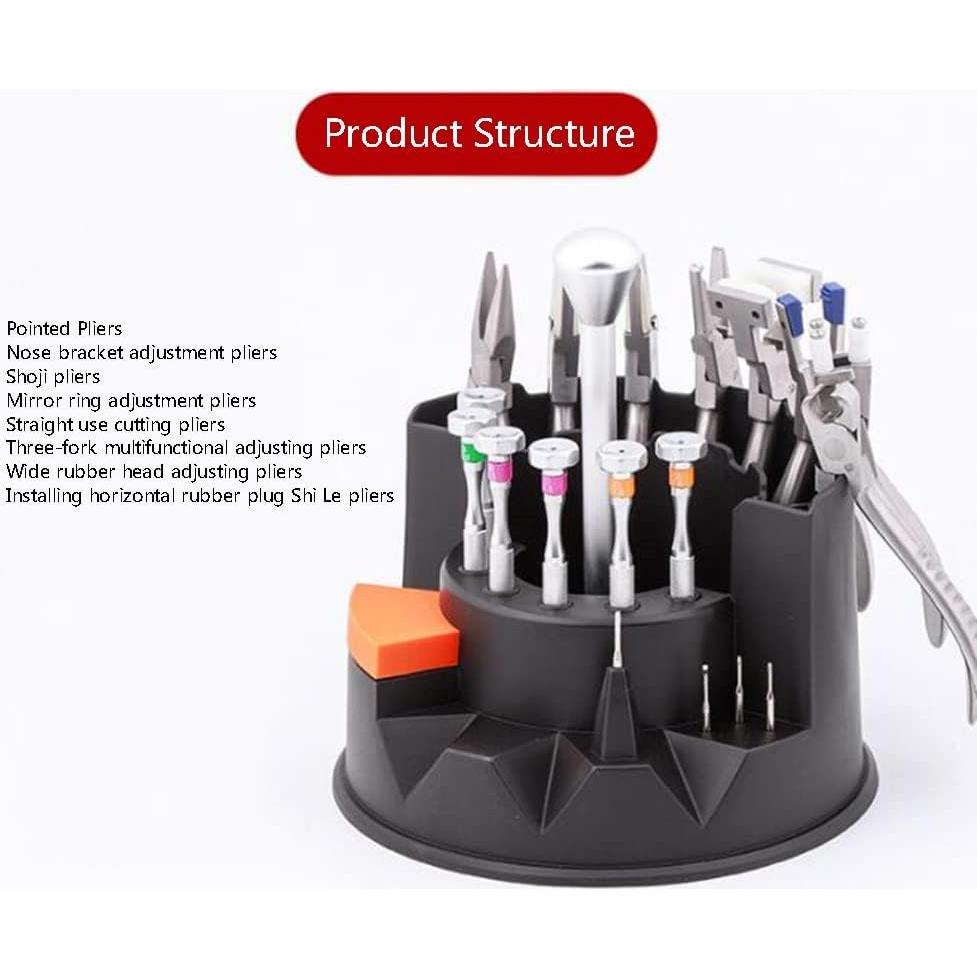 Kit de Mantenimiento de Gafas 8 Pinzas y 6 Destornilladores