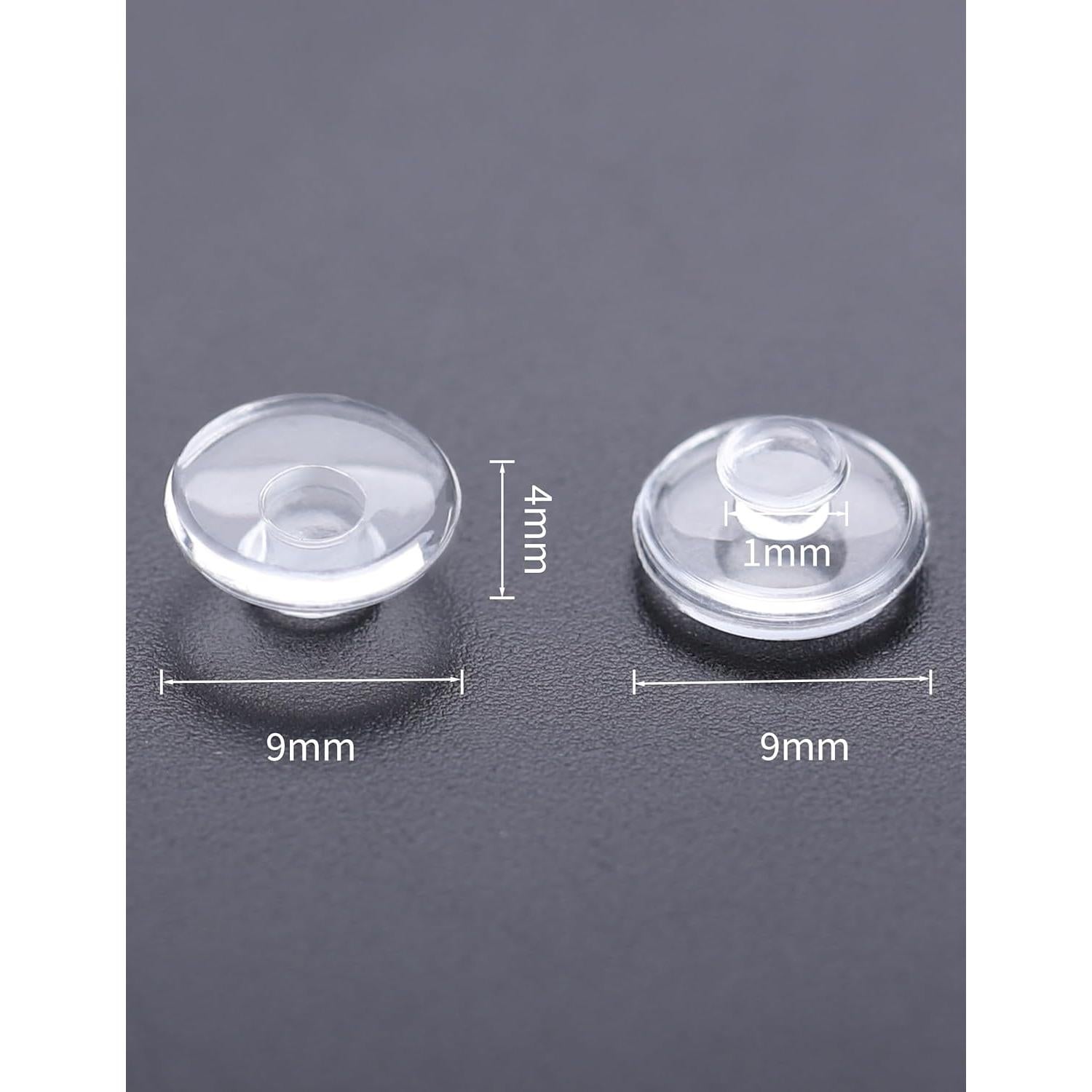 5 Pares Almohadillas de Nariz Tolaxy 9mm Silicona Transparente