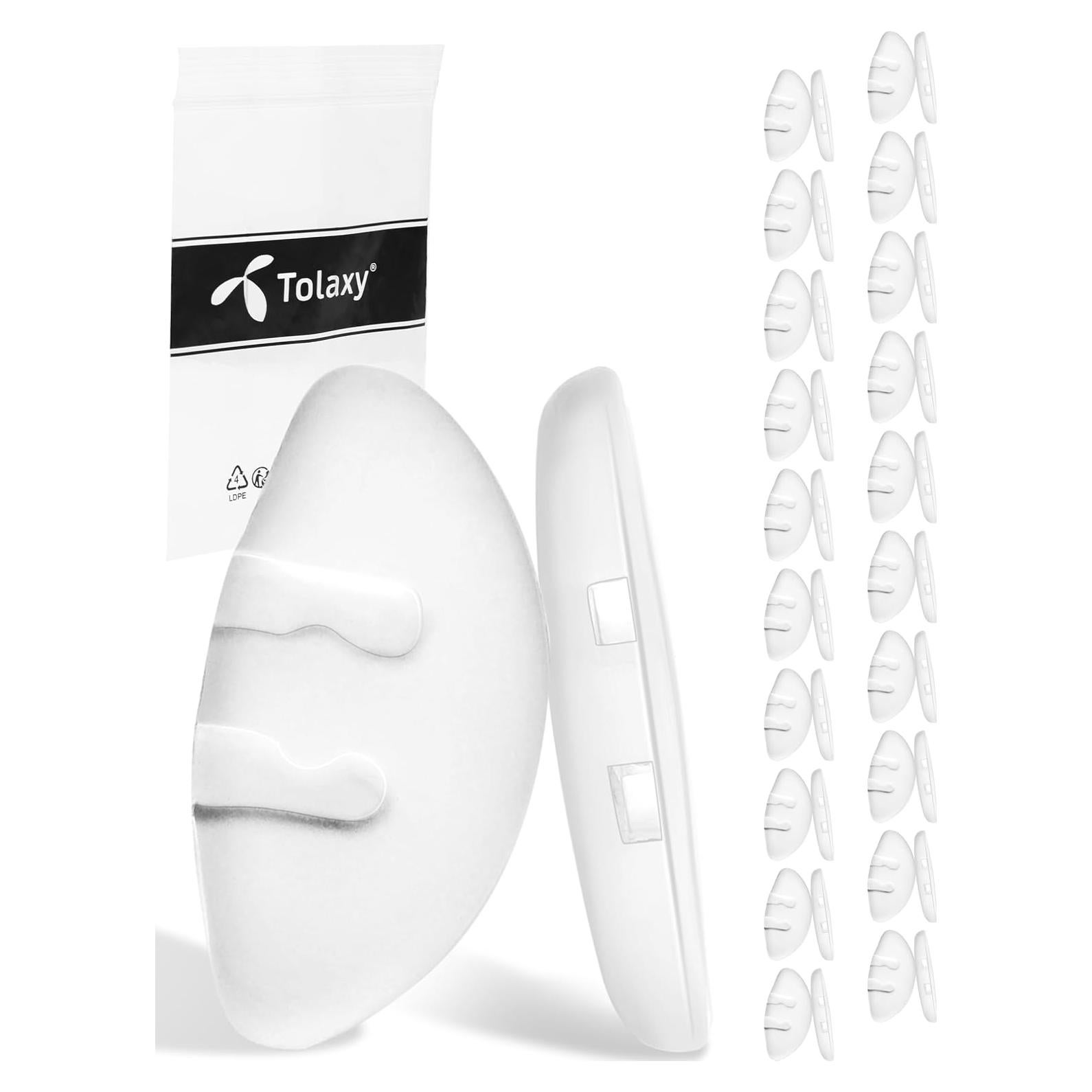 20 Pares Almohadillas Nariz Gafas Tolaxy 15mm Transparentes