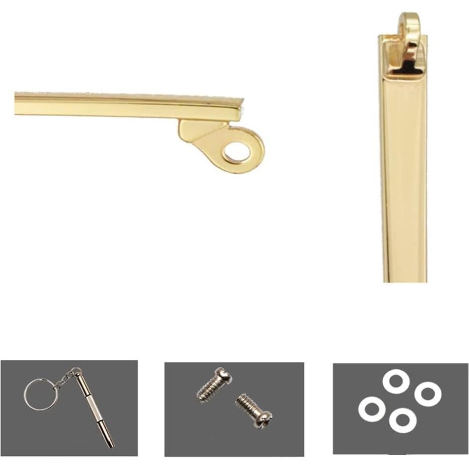 Patas de Gafas Jammy Reemplazo Metal Dorado Universal