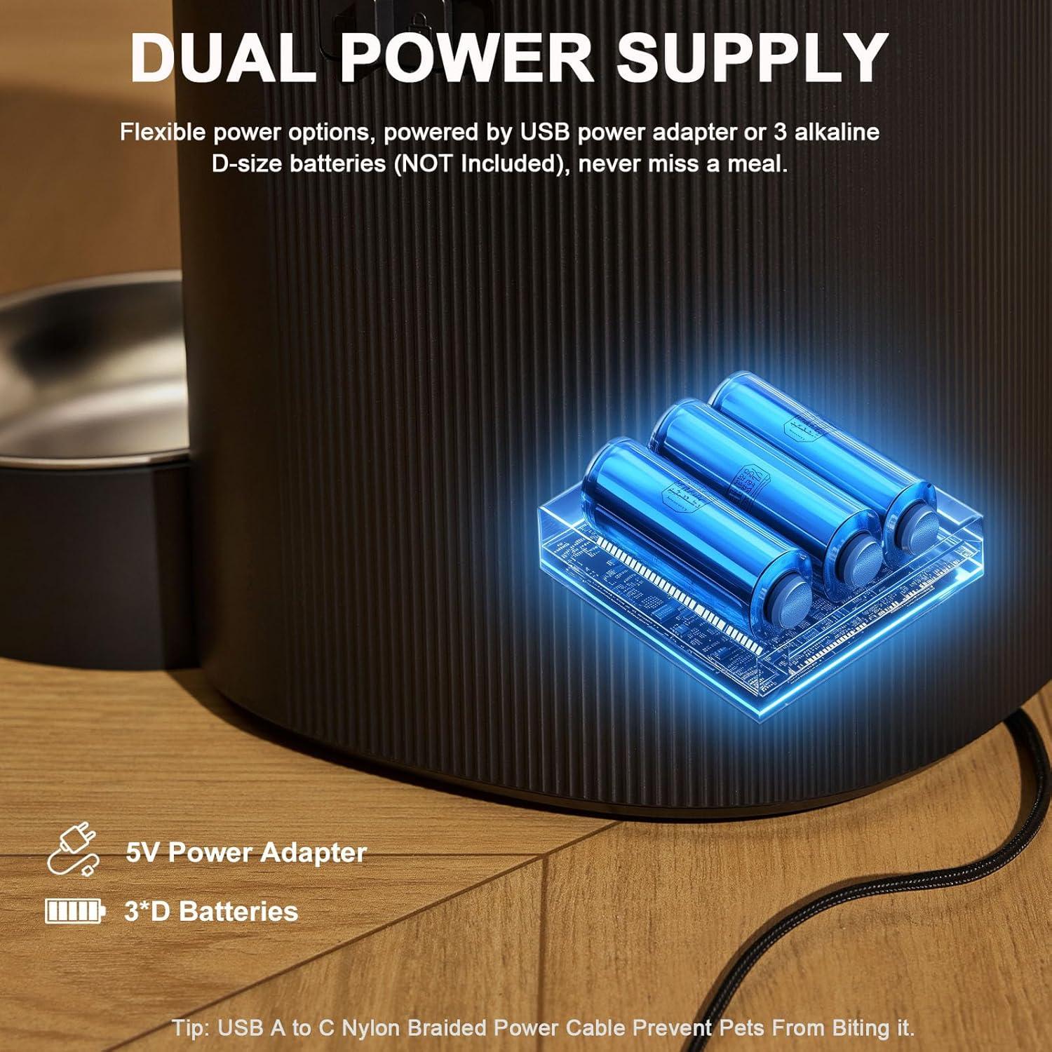 Comedero Automático Erjunkeji 4L WiFi con App y Grabadora