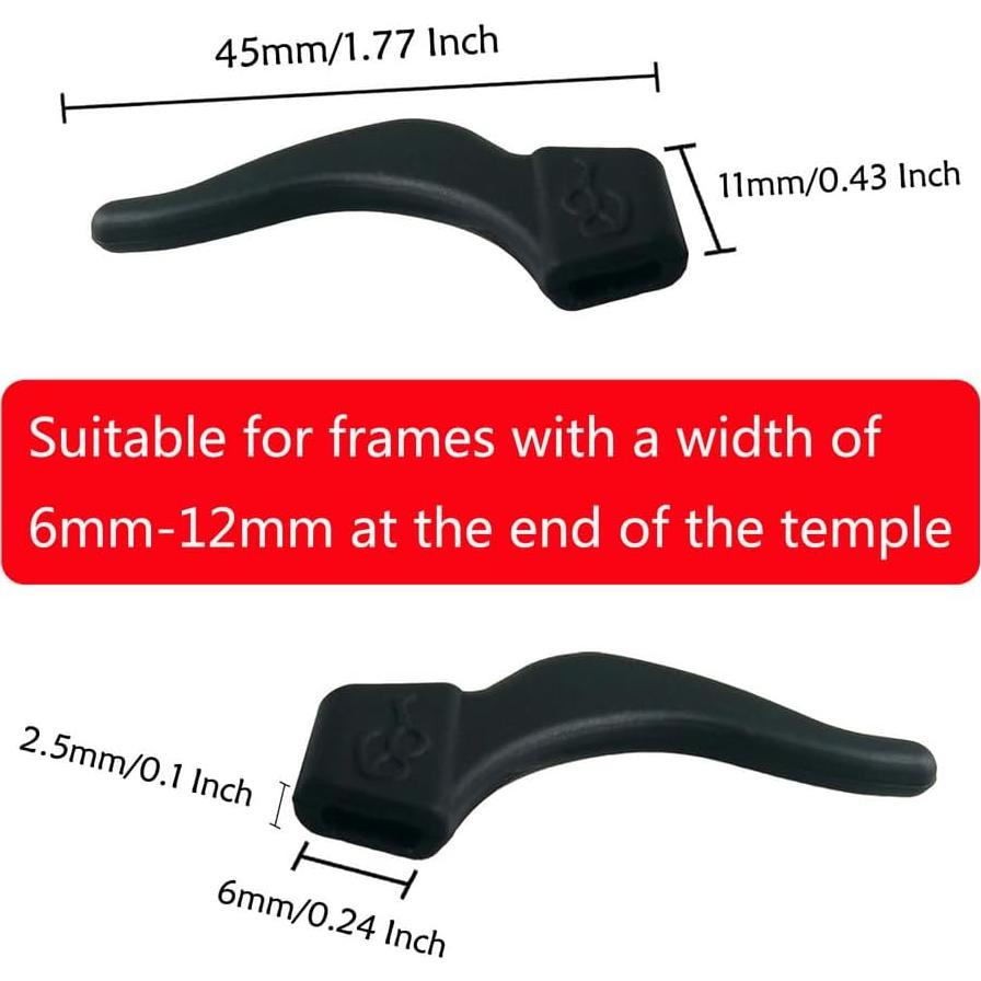 20 Pares de Clips Antideslizantes YINGFENG para Gafas