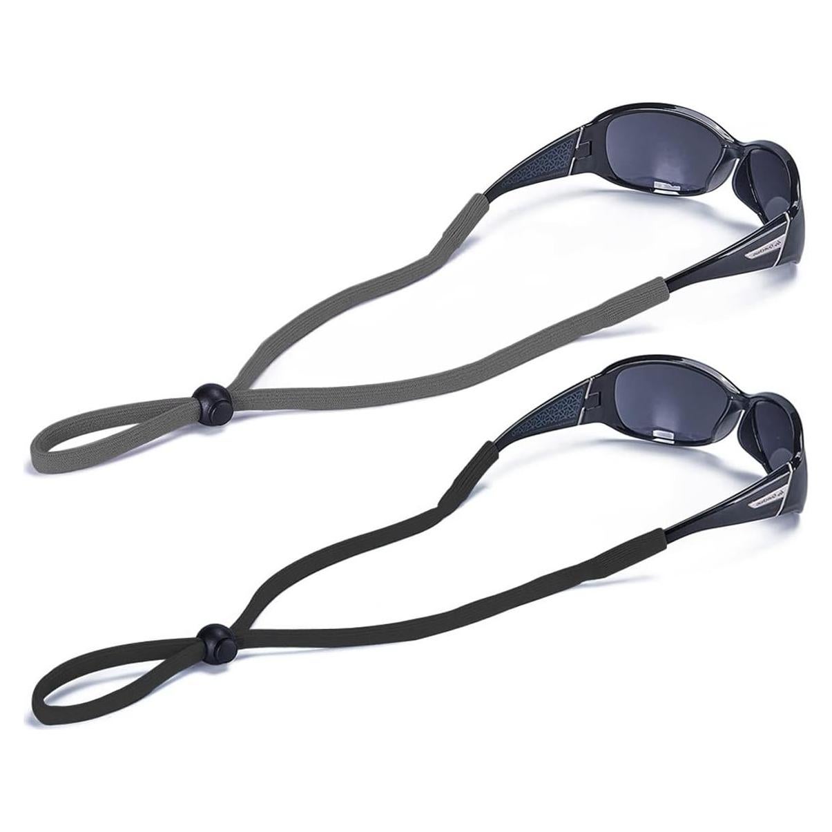 Correa Ajustable para Gafas de Sol - 2 Piezas - Negro y Gris