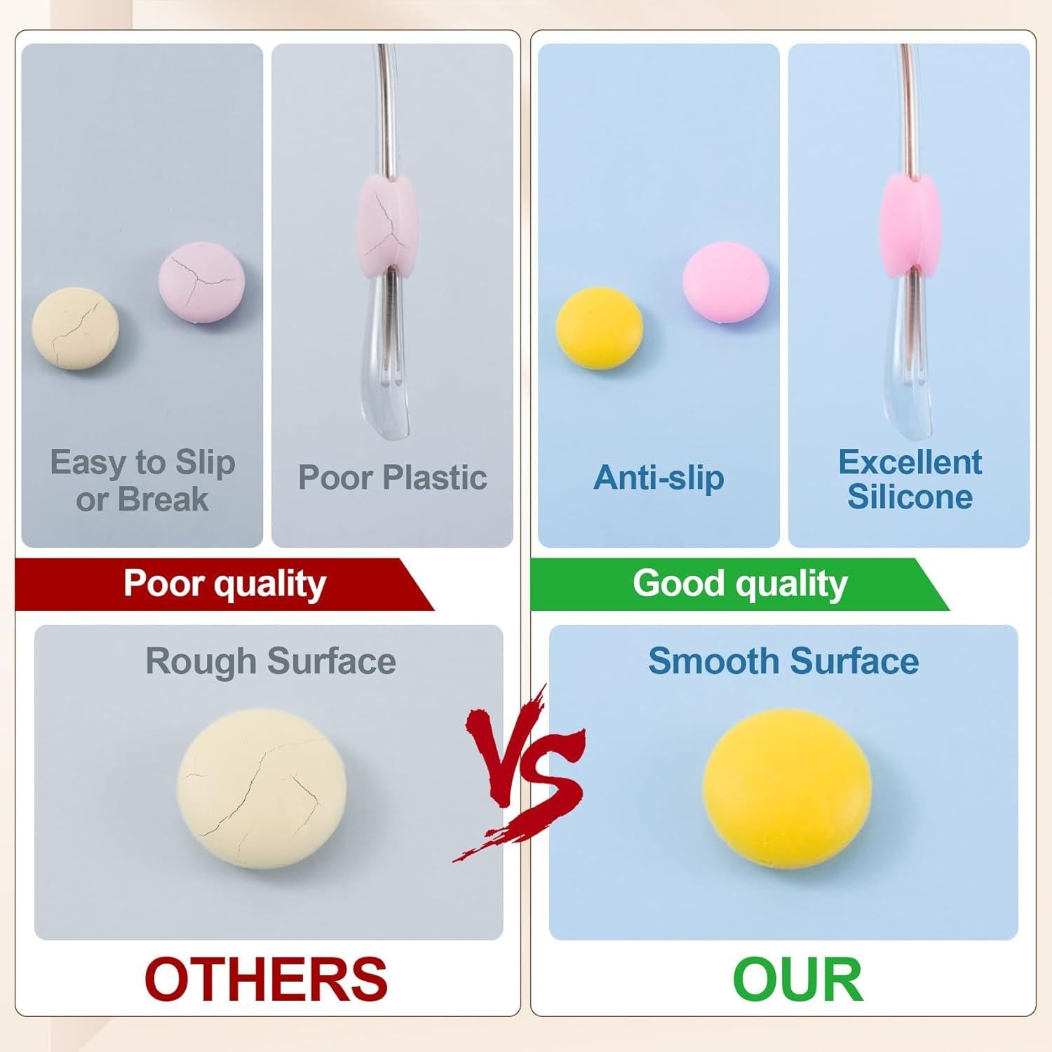 Grapas para Gafas de Silicona Suave 12 Pares Coloridos