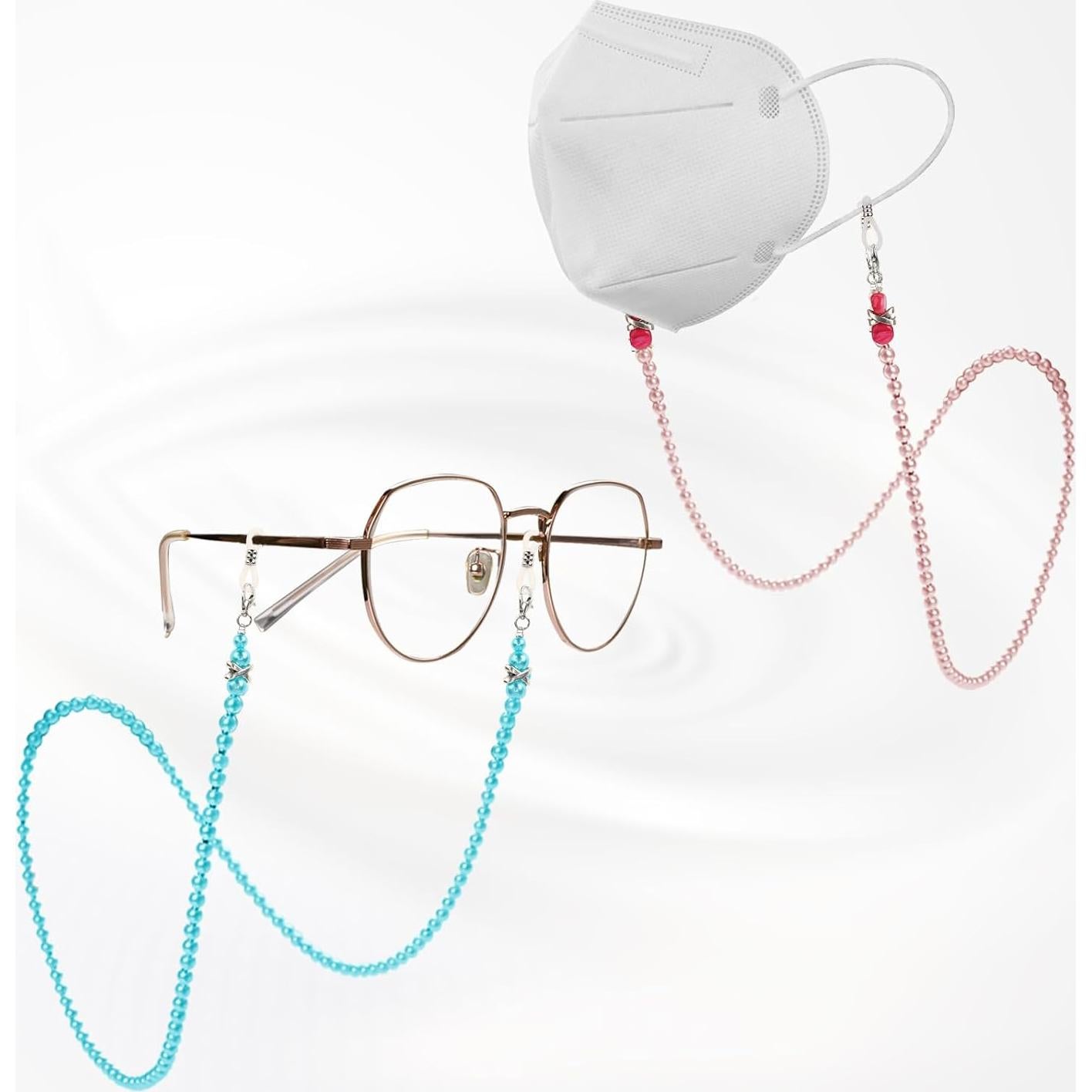 Cadena de Gafas de Perlas ABS - 75 cm - 3 Piezas