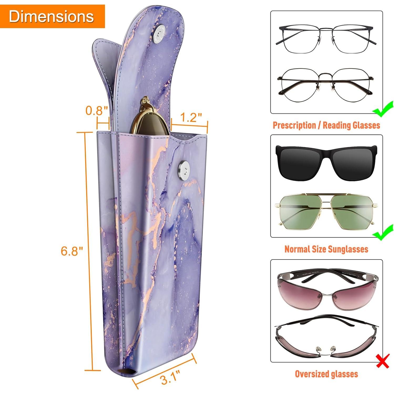 Estuche Doble para Gafas Fintie de Cuero Vegano con Mosquetón