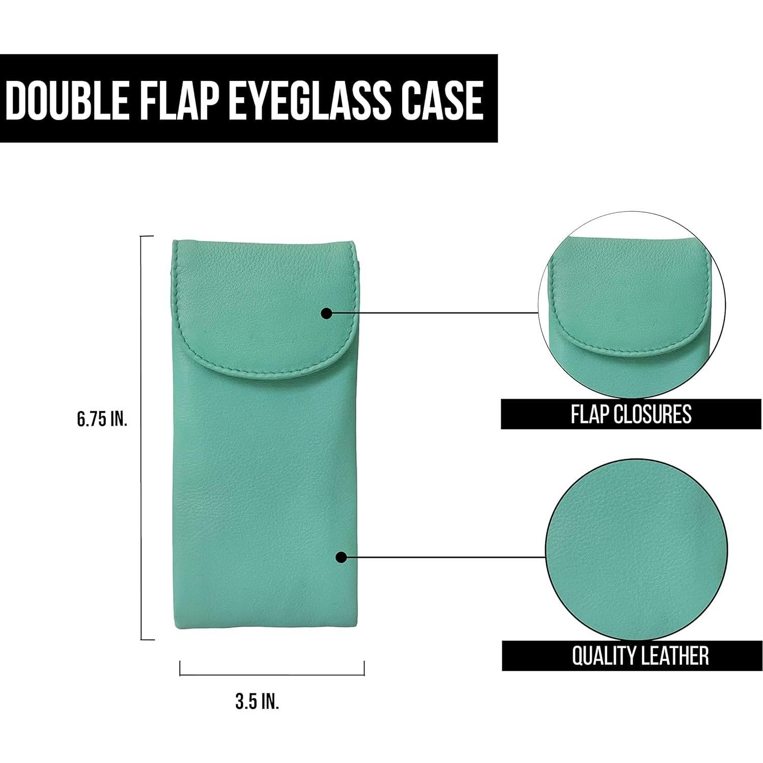 Funda Doble Solapa de Cuero ili New York para Gafas