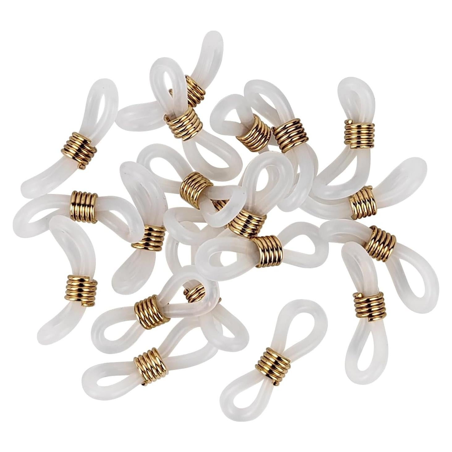 20 Conectores de Cadena para Gafas Silicona Kuyaehe Ajustables