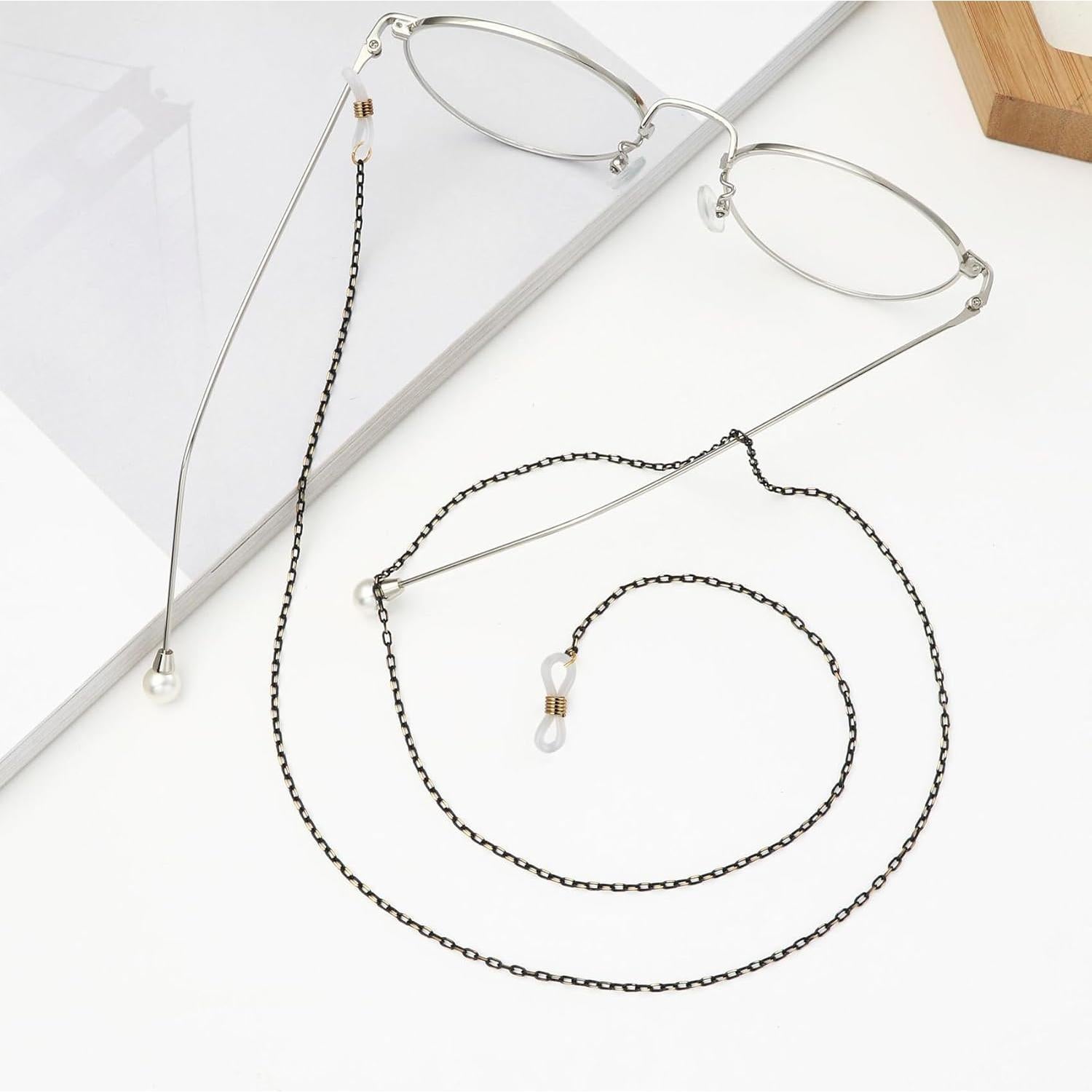 20 Conectores de Cadena para Gafas Silicona Kuyaehe Ajustables