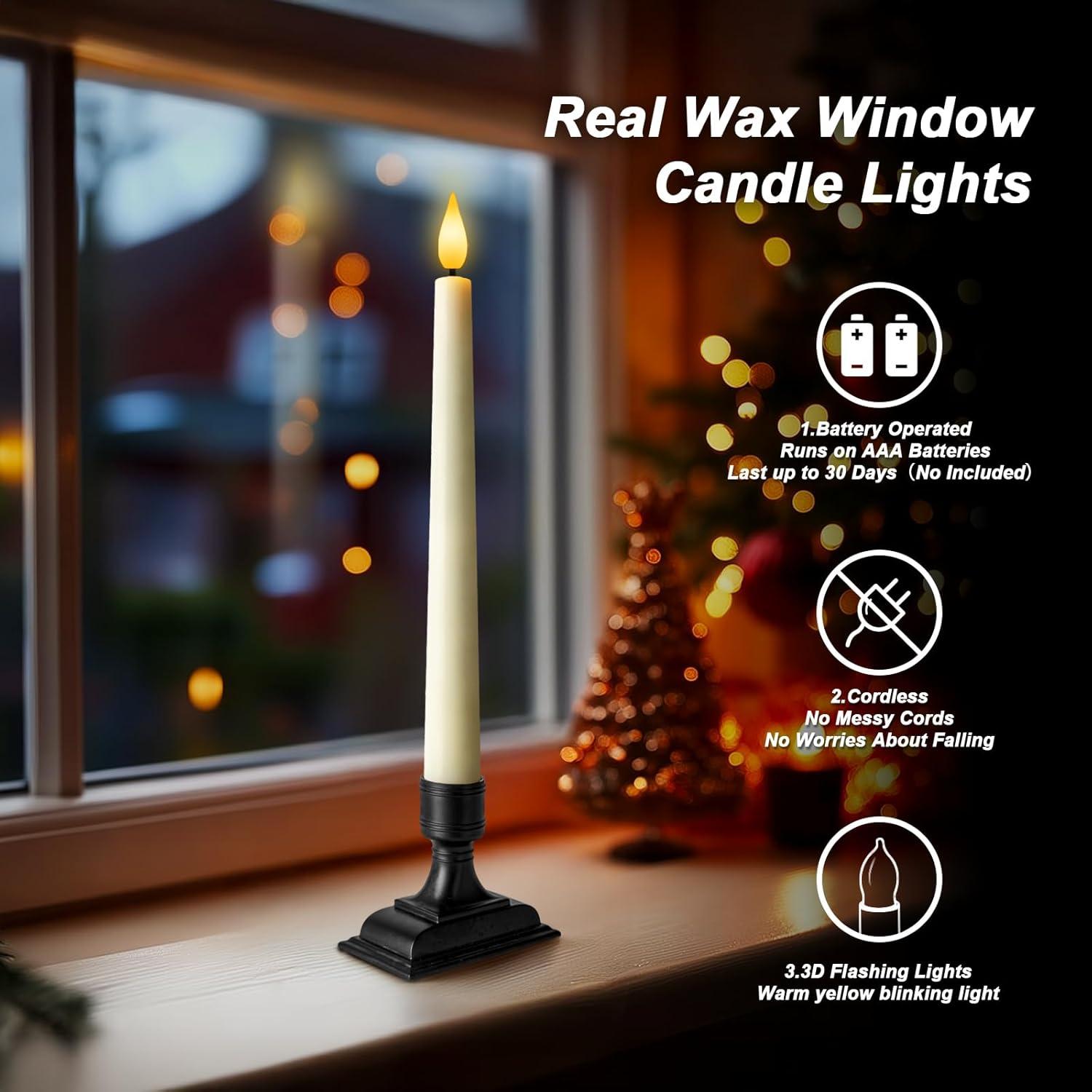 Velas LED Homemory para Ventanas con Control Remoto 6 Pcs