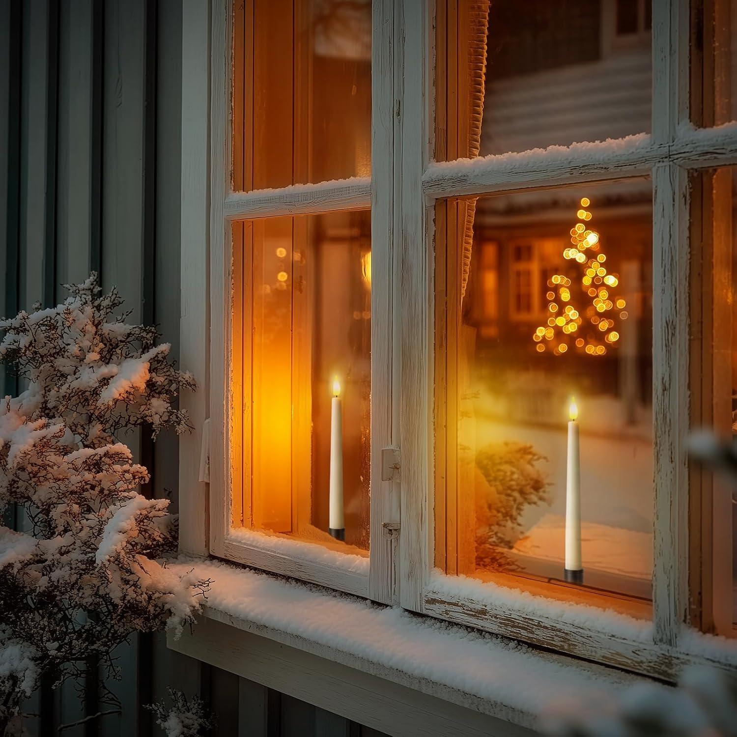 Velas LED Homemory para Ventanas con Control Remoto 6 Pcs