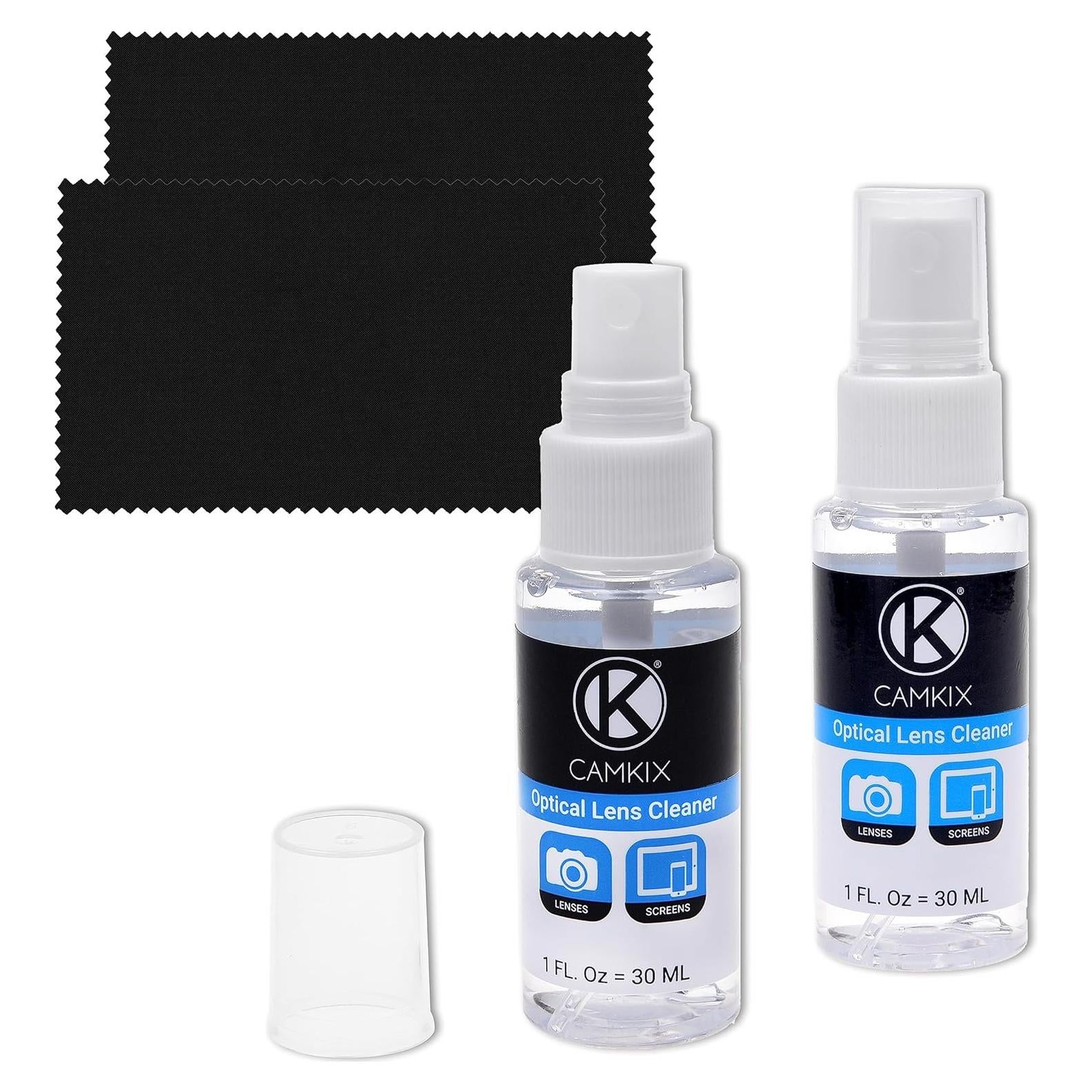 Kit de limpieza Camkix - 2 sprays y 2 paños microfibra