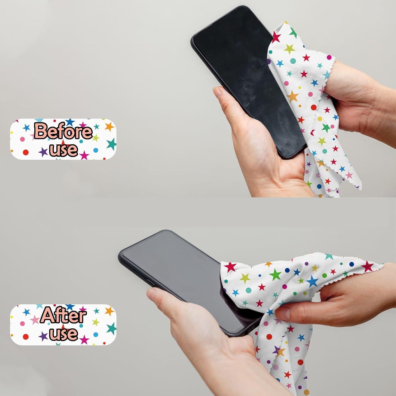 Paño de limpieza de gafas BHAHB 6 PCS microfibra 16x16 cm