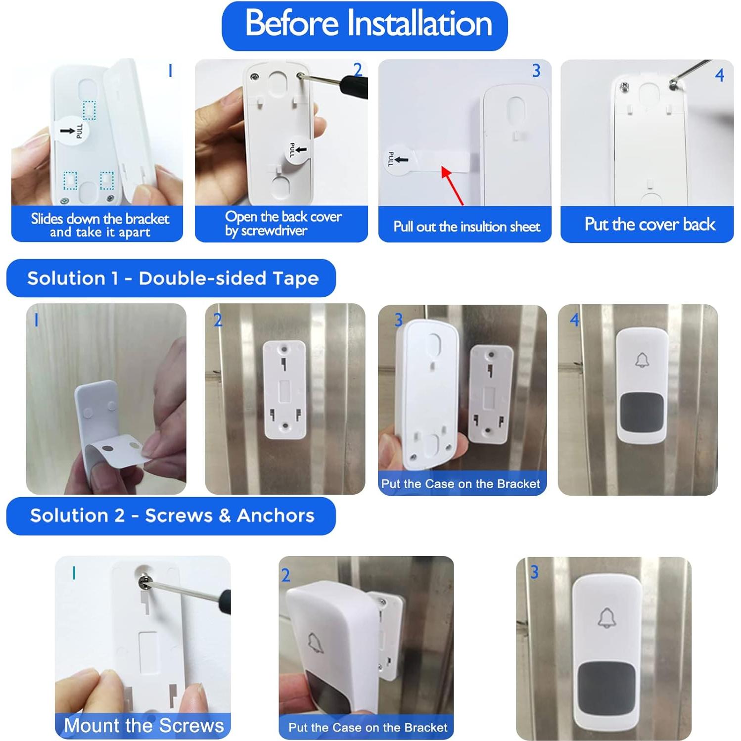 Timbre Inalámbrico Coolqiya Q2 con Alcance 396m y 58 Tonos