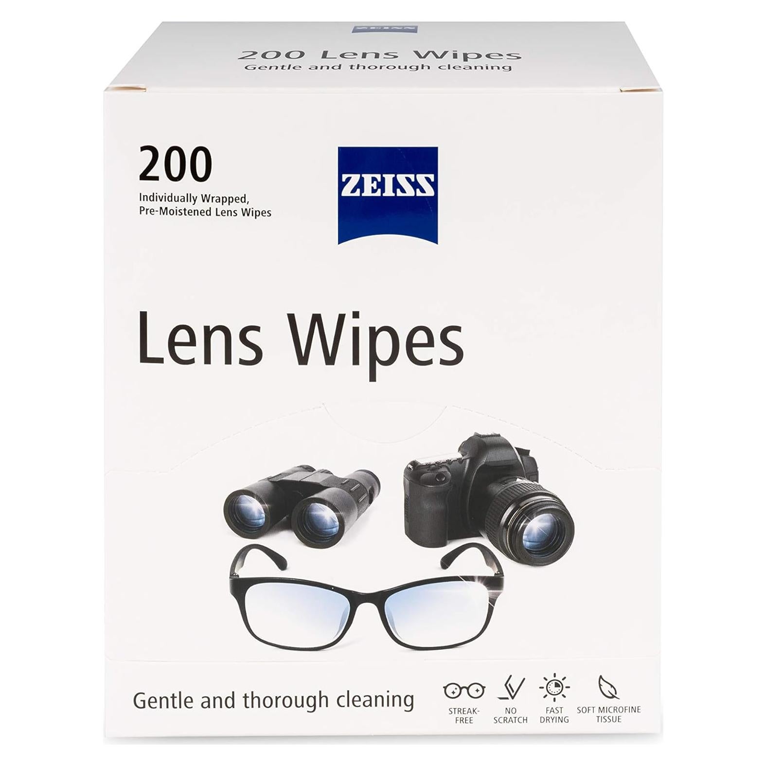 Toallitas de limpieza ZEISS 200 unidades para lentes ópticos