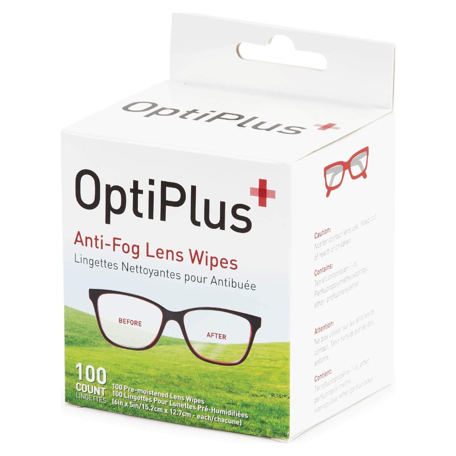 Toallitas de limpieza OptiPlus Anti Fog - 100 unidades