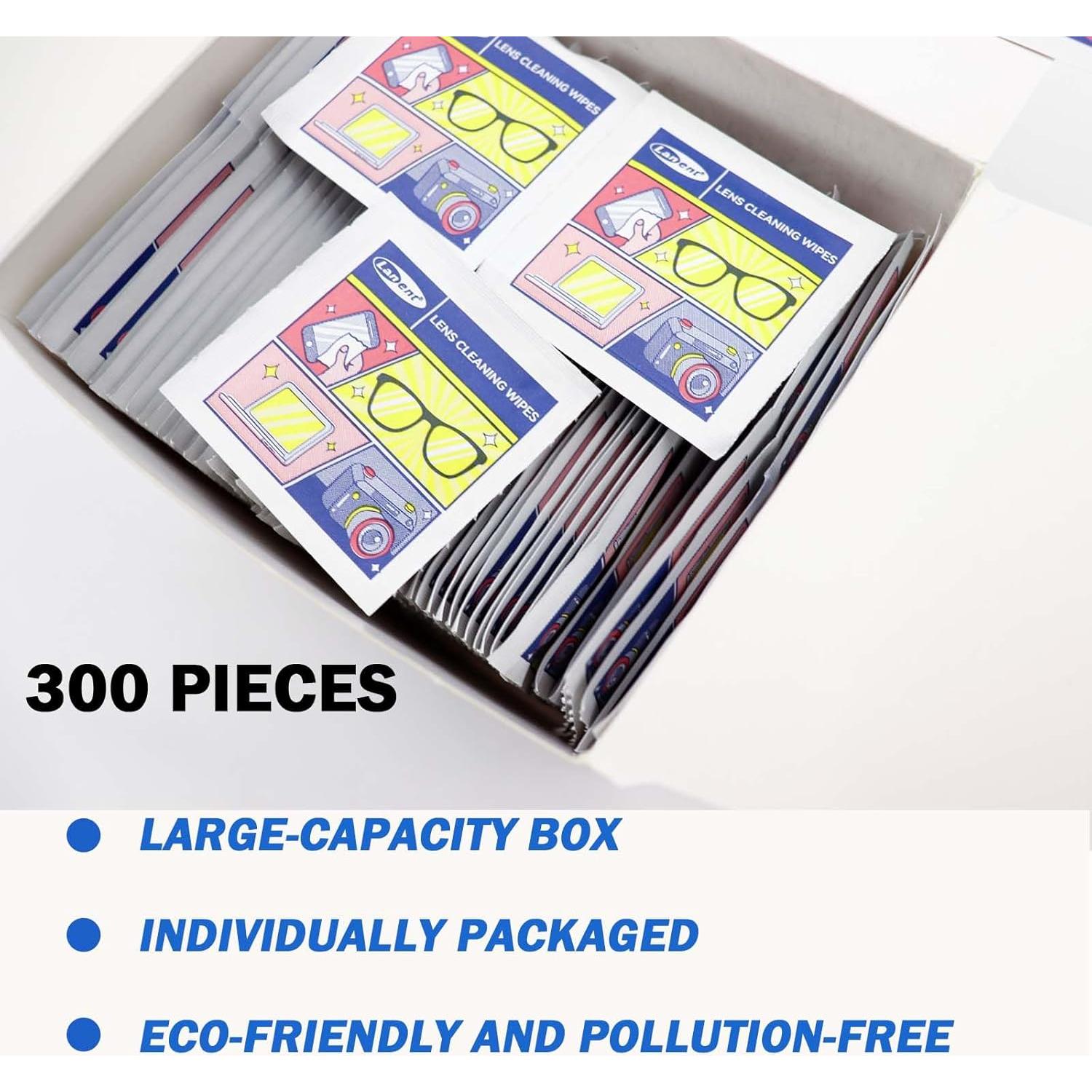 Toallitas de limpieza de lentes KeYue 300 unidades individuales