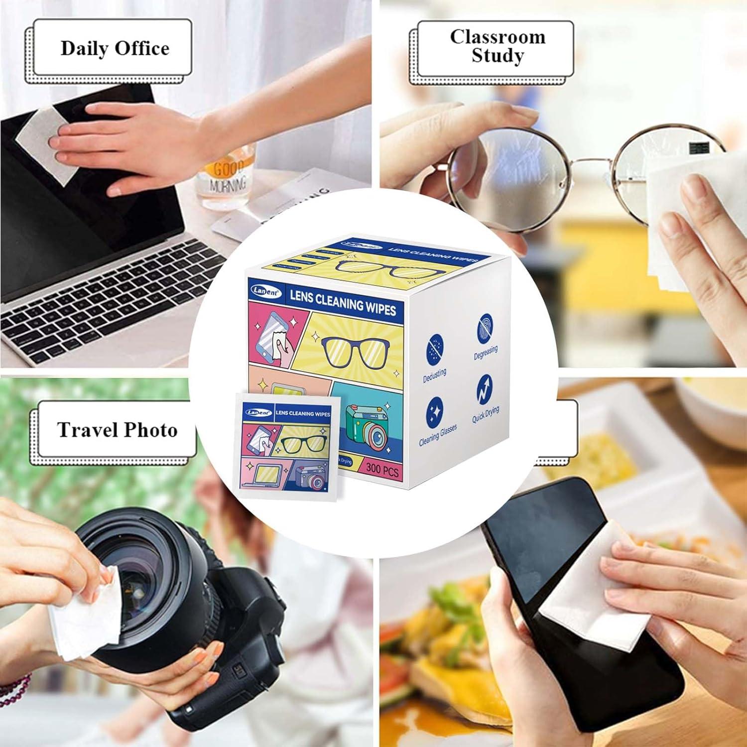 Toallitas de limpieza de lentes KeYue 300 unidades individuales