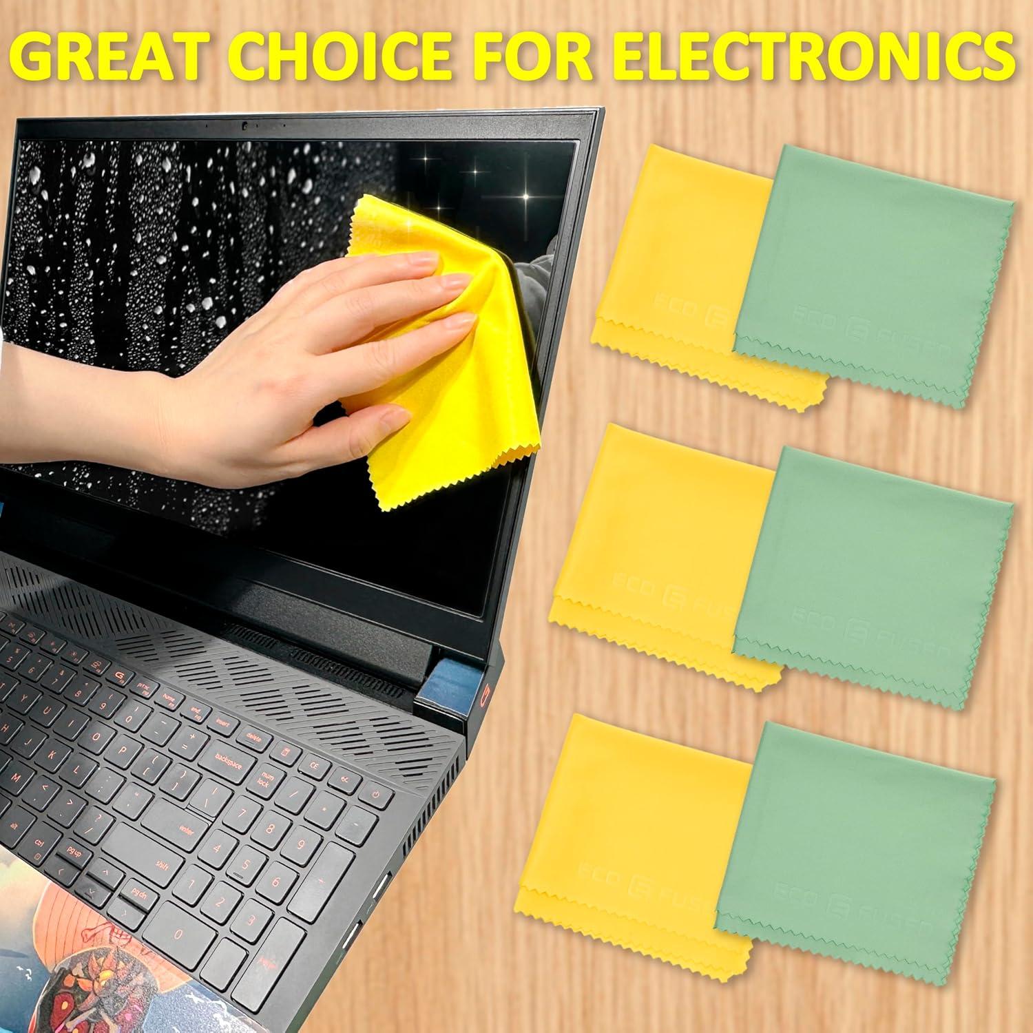 Paño de Microfibra Eco-Fused 12 Piezas para Pantallas