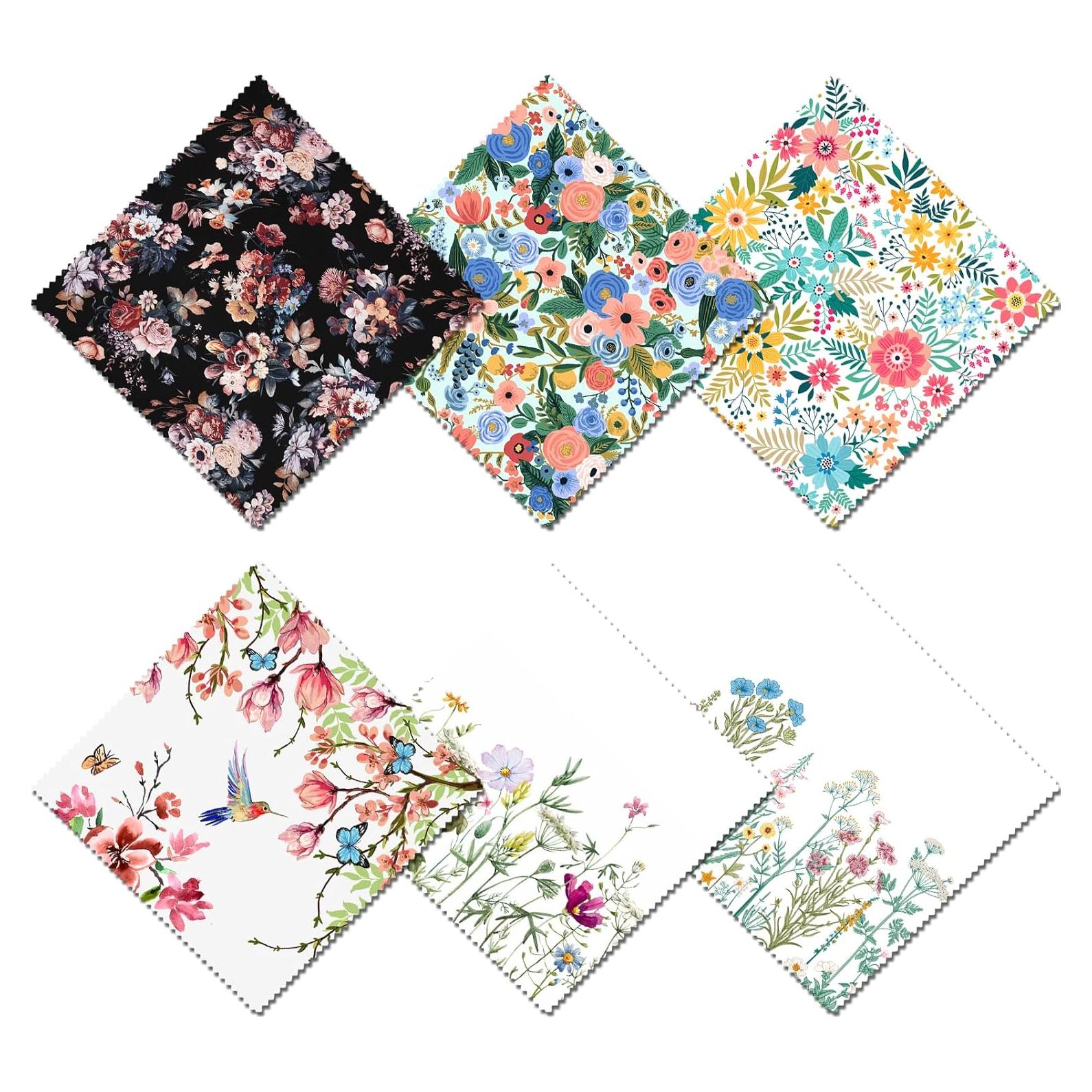 Paño de limpieza de gafas BHAHB 6 PCS microfibra floral