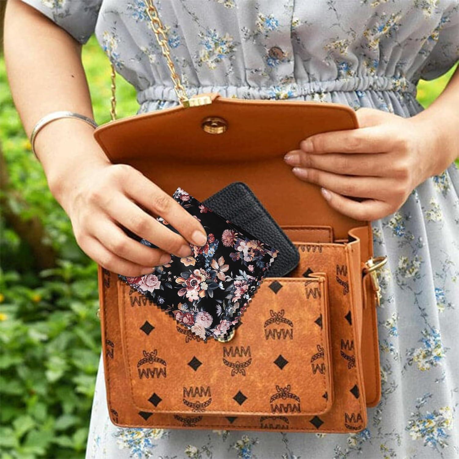 Paño de limpieza de gafas BHAHB 6 PCS microfibra floral