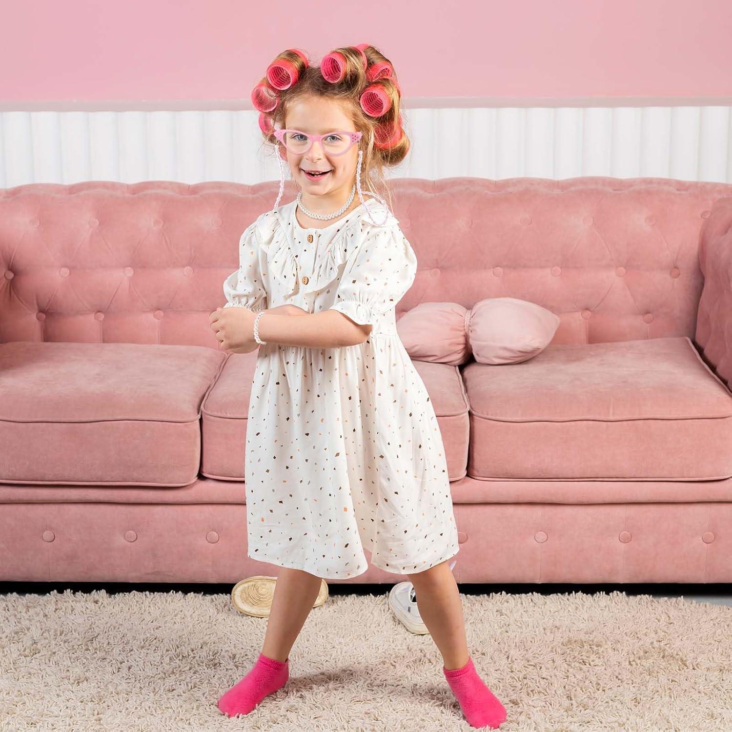 Disfraz de Anciana 5 Piezas con Gafas y Accesorios