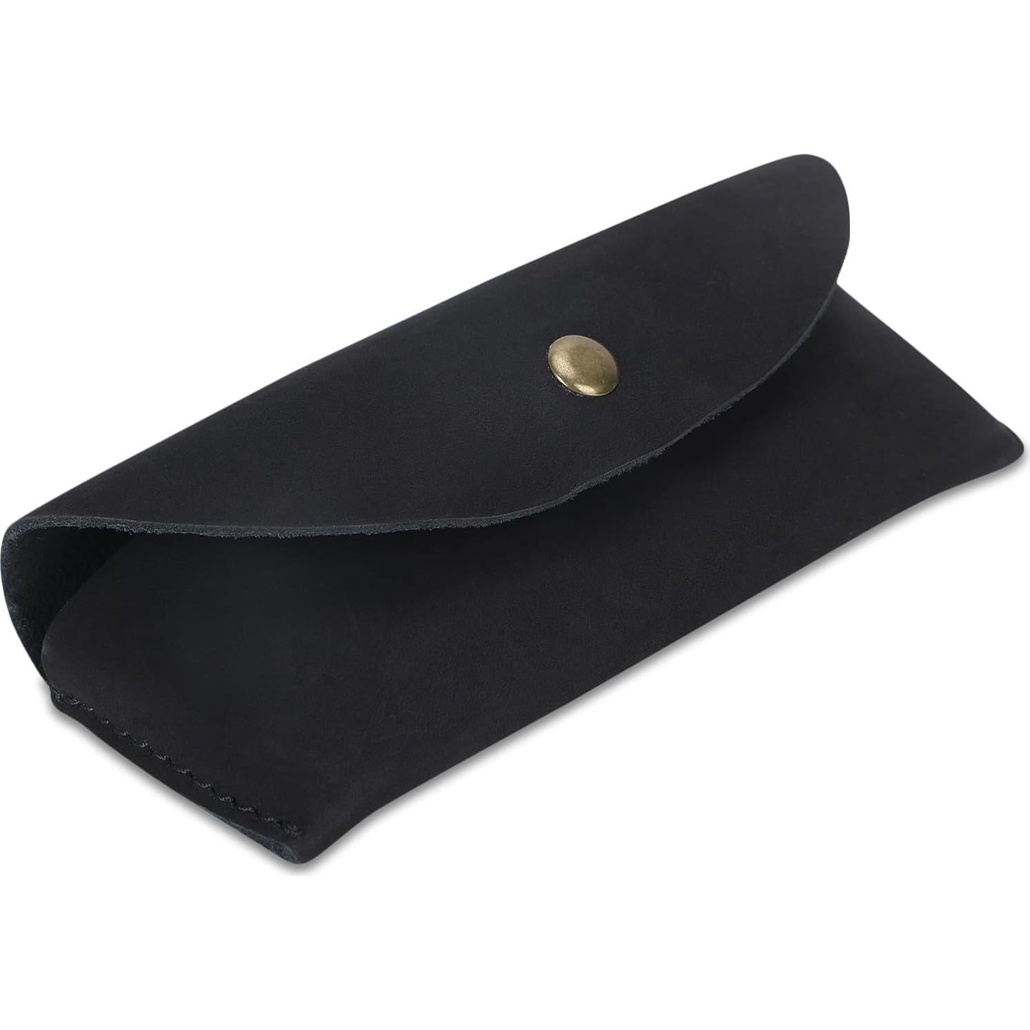 Funda de Gafas de Sol CestAntiQ de Cuero Genuino Negra