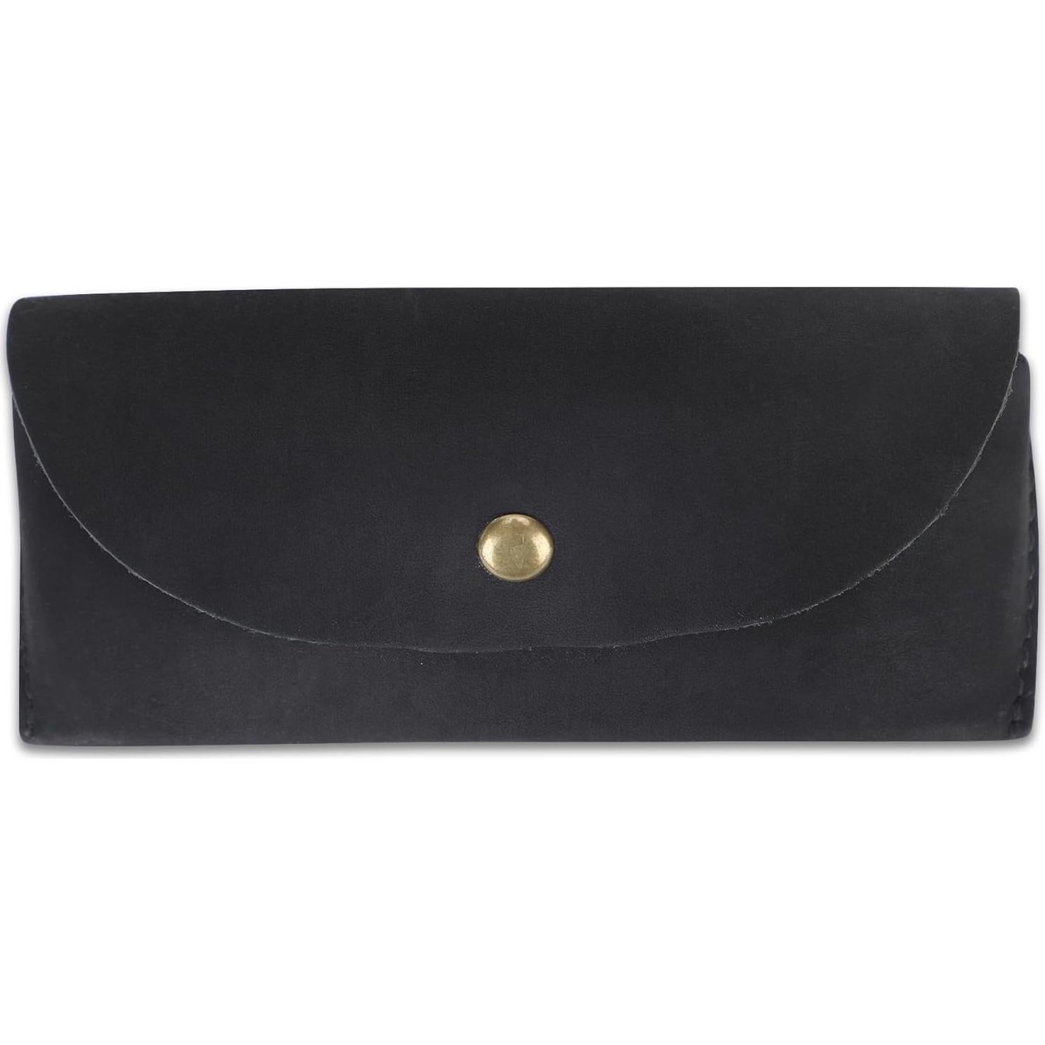 Funda de Gafas de Sol CestAntiQ de Cuero Genuino Negra