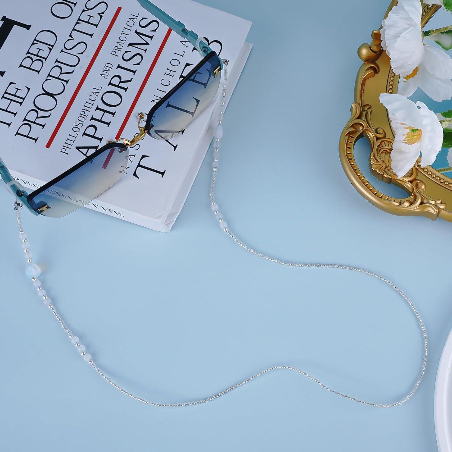 Cadena de Acrílico BILIONE para Gafas con Perlas 72 cm