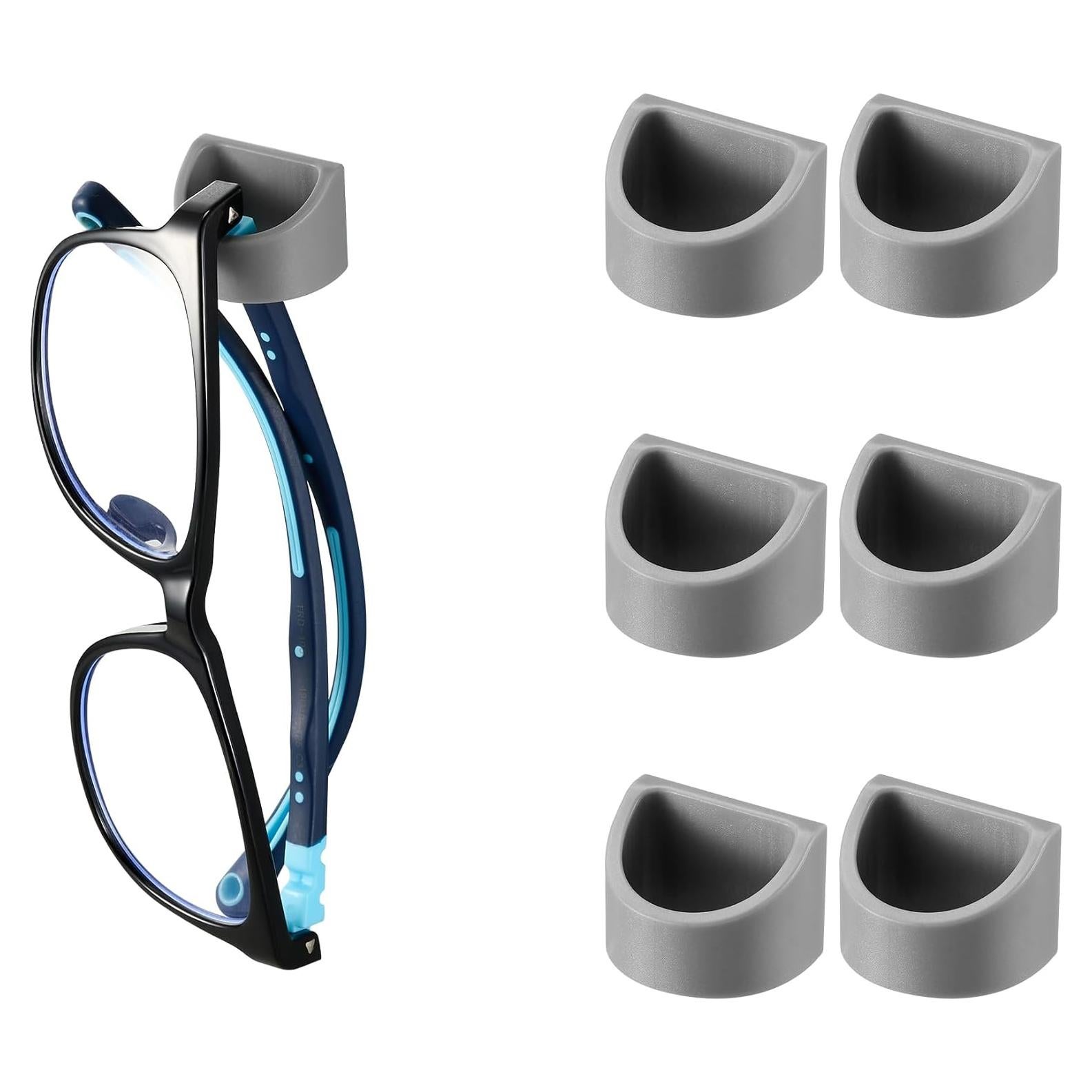 Organizador de Gafas 6 Piezas Gdnmpat Soporte Pared Gris