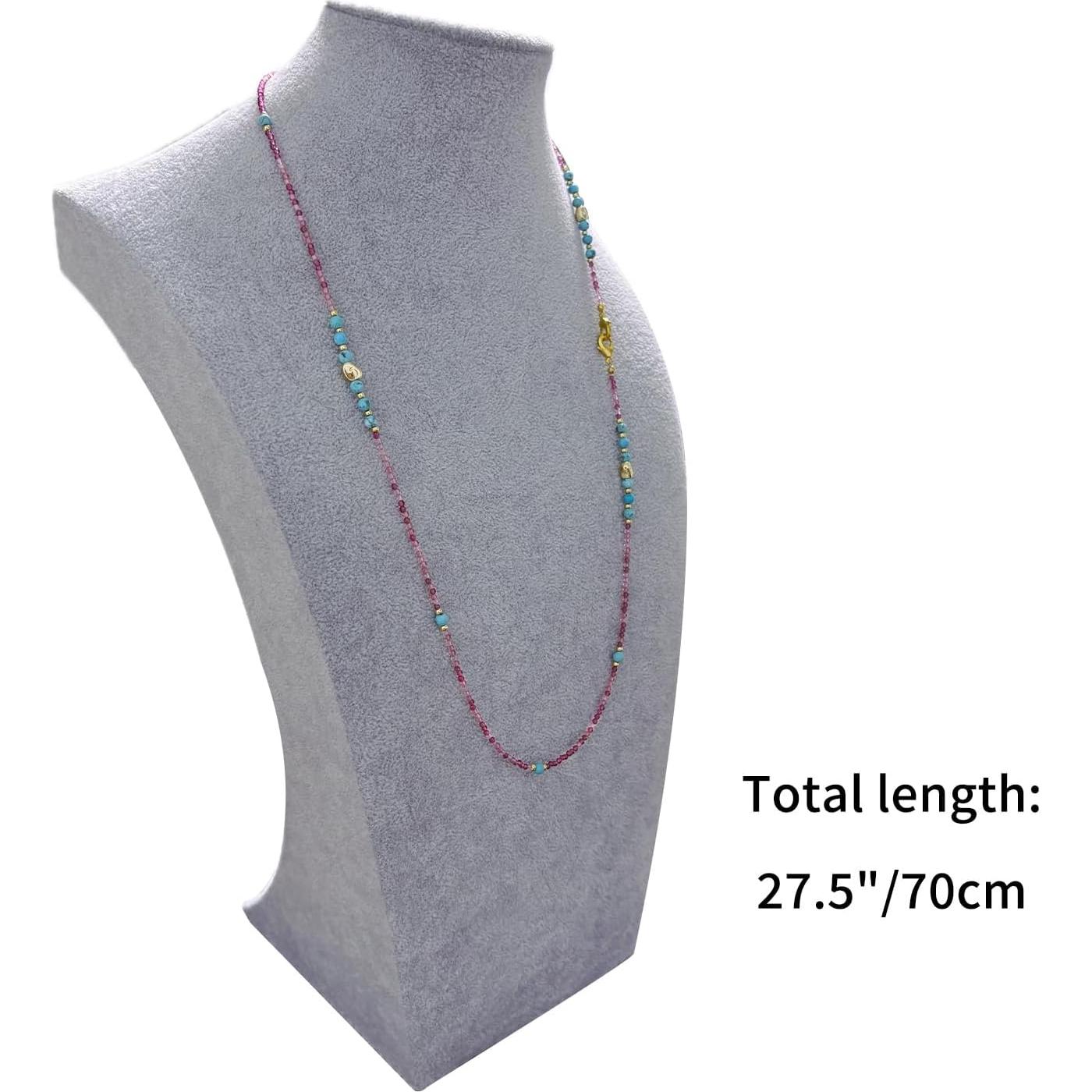 Cadena de Gafas Elegante con Perlas y Charm Premium - Turquesa