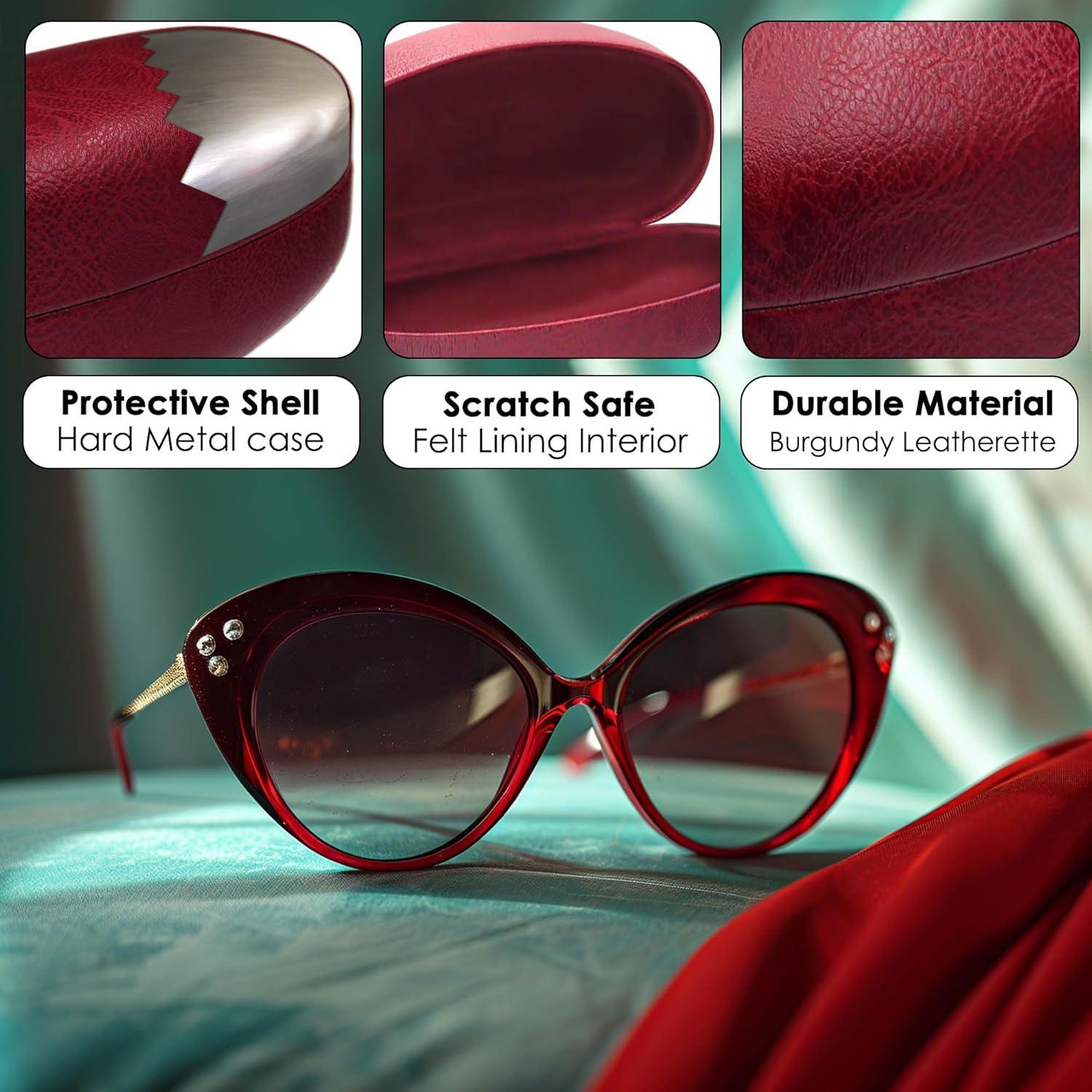 Estuche Duro para Gafas MiEstucheDeGafas Burdeos Grande