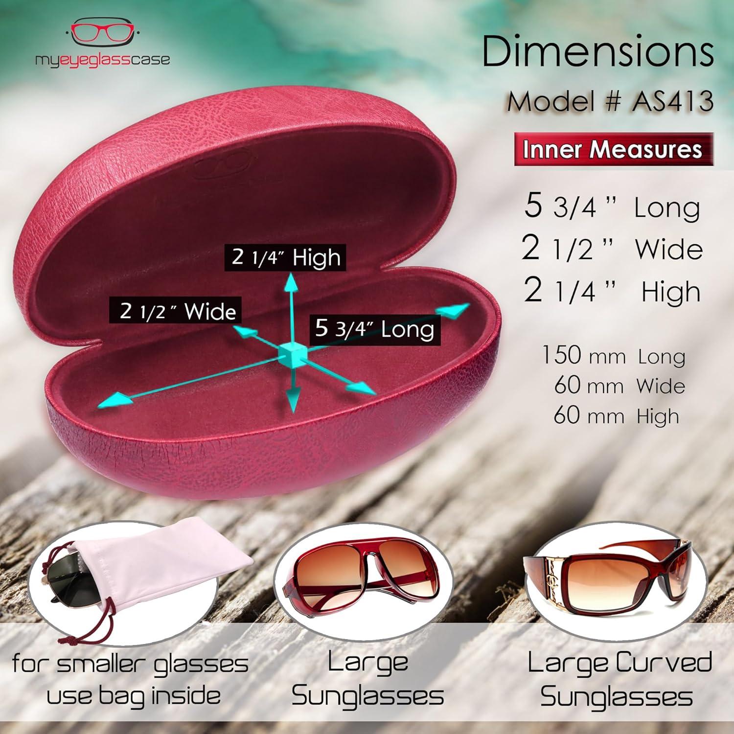 Estuche Duro para Gafas MiEstucheDeGafas Burdeos Grande