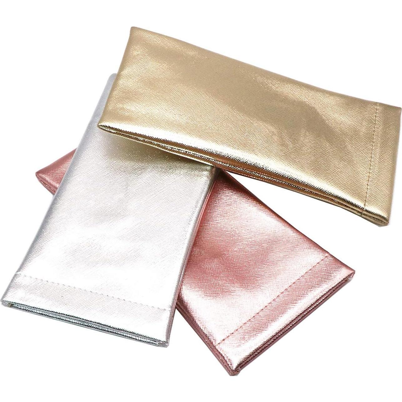 Pack 3 Fundas de Gafas PU con Tapa de Presión