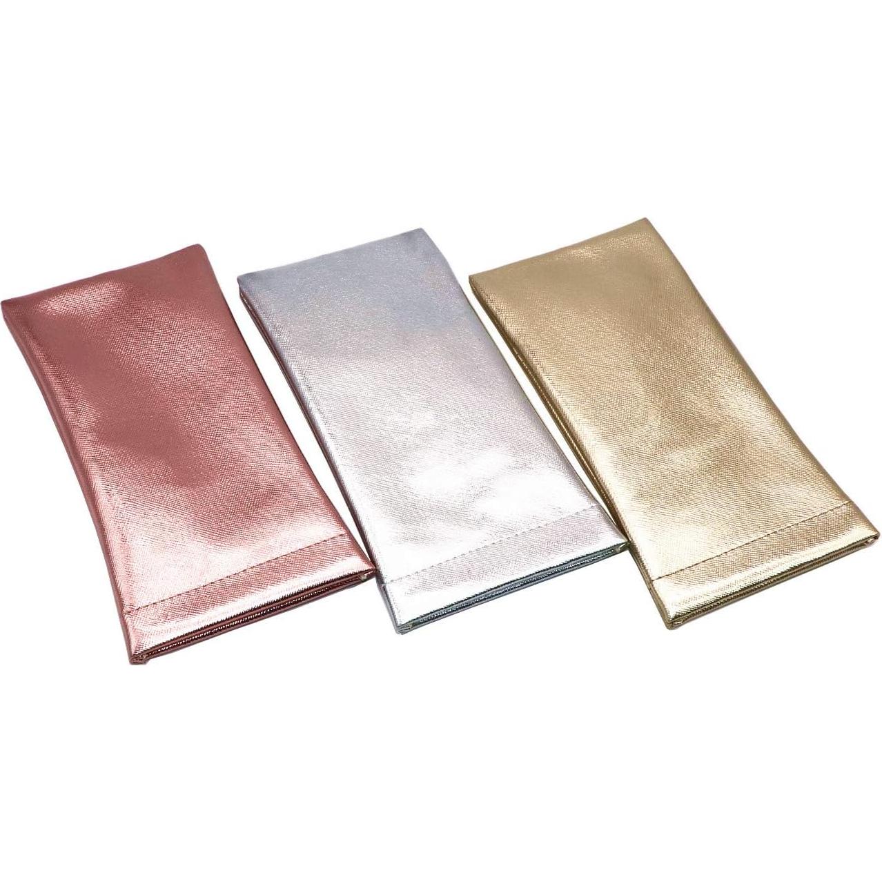 Pack 3 Fundas de Gafas PU con Tapa de Presión