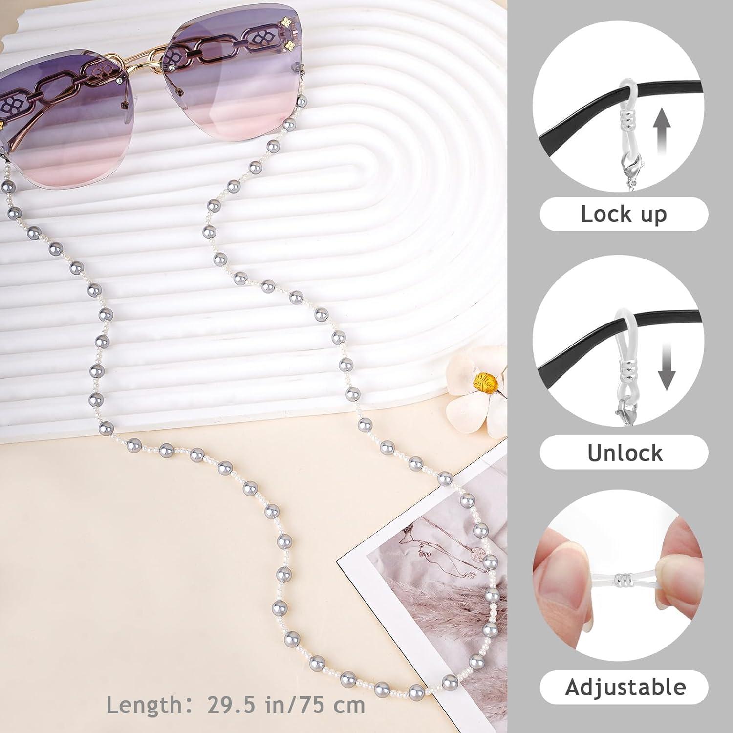 Cadena de Perlas BILIONE para Gafas 75 cm Unisex Gris