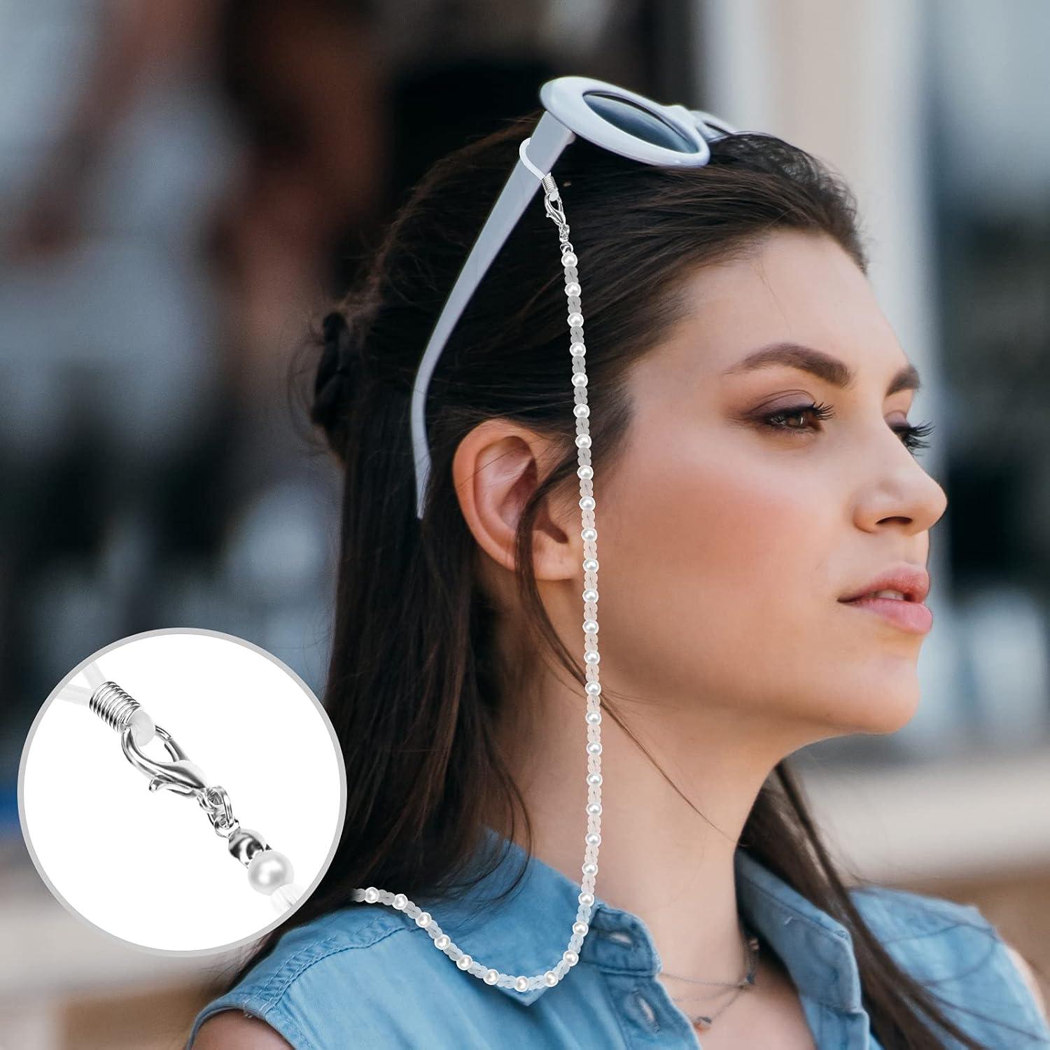 Cadenas para Gafas ONESING 4 Pcs con Rhinestones y Cuentas