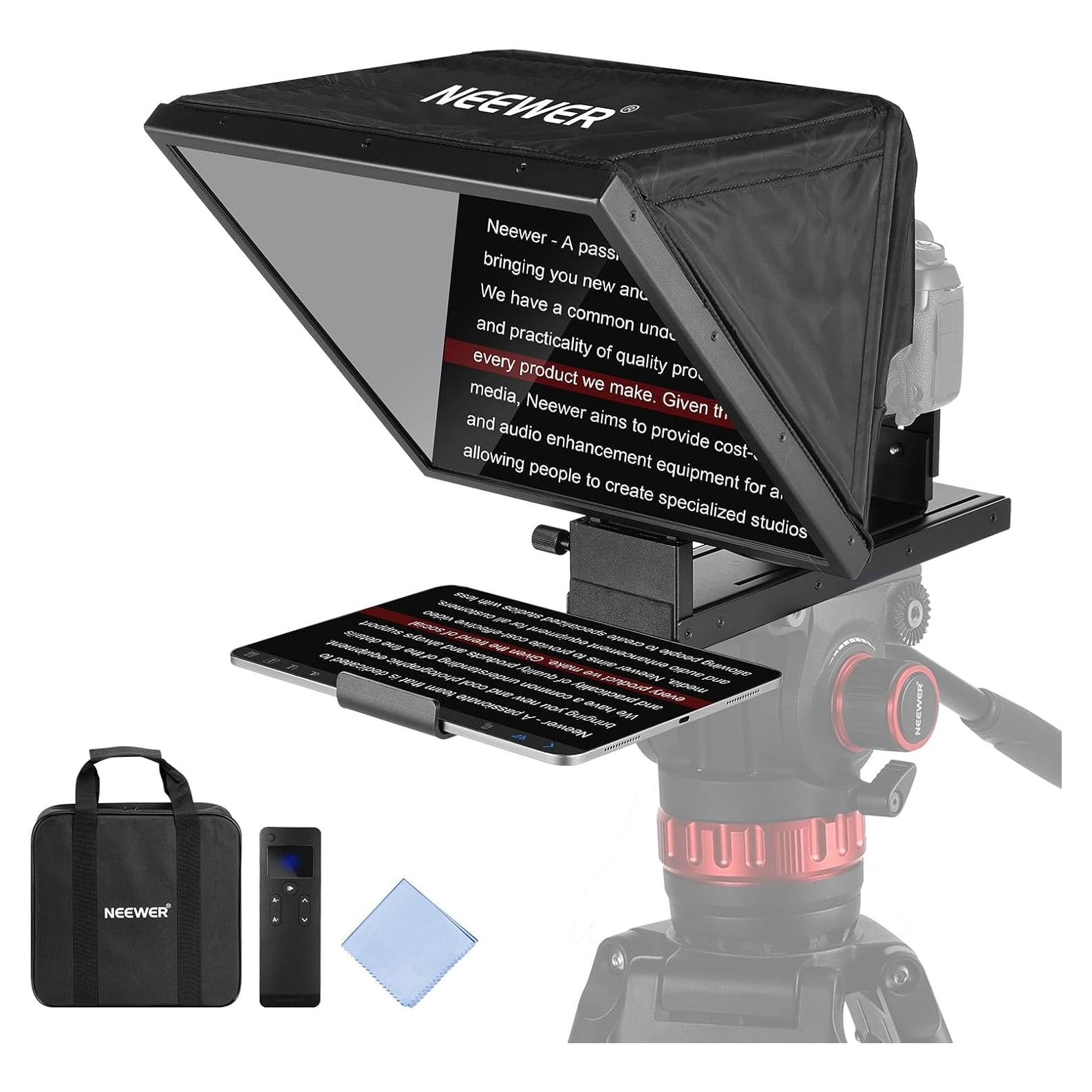Teleprompter NEEWER X16B 16" para iPad y Smartphone