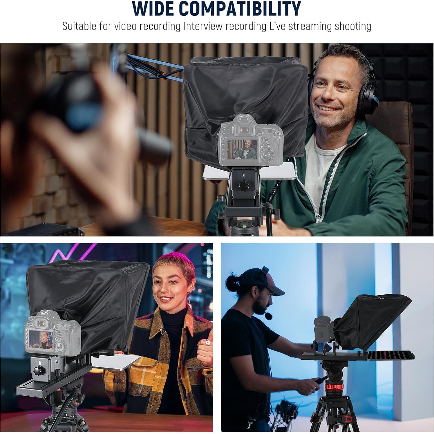 Teleprompter NEEWER X16B 16" para iPad y Smartphone