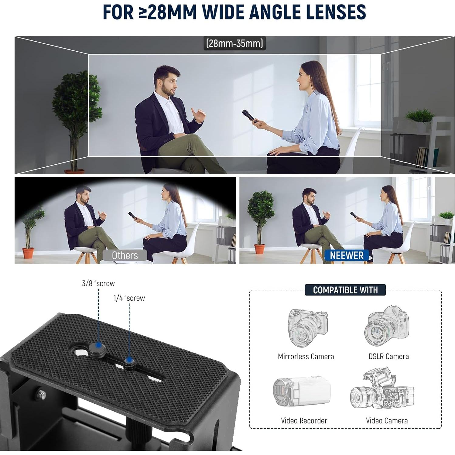 Teleprompter NEEWER X16B 16" para iPad y Smartphone