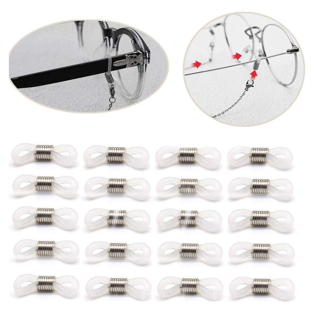 Cadena de Gafas 20 Pcs Silicona Blanca Antideslizante