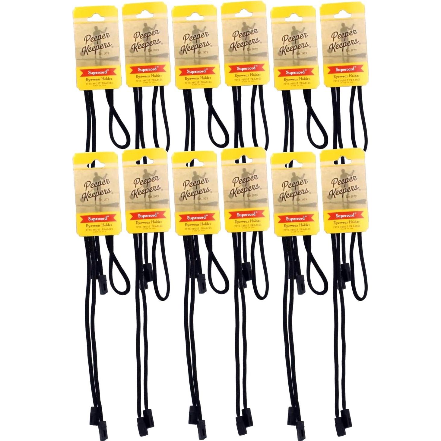 Retenedor Peeper Keepers Supercord 68.5cm Negro Paquete 12
