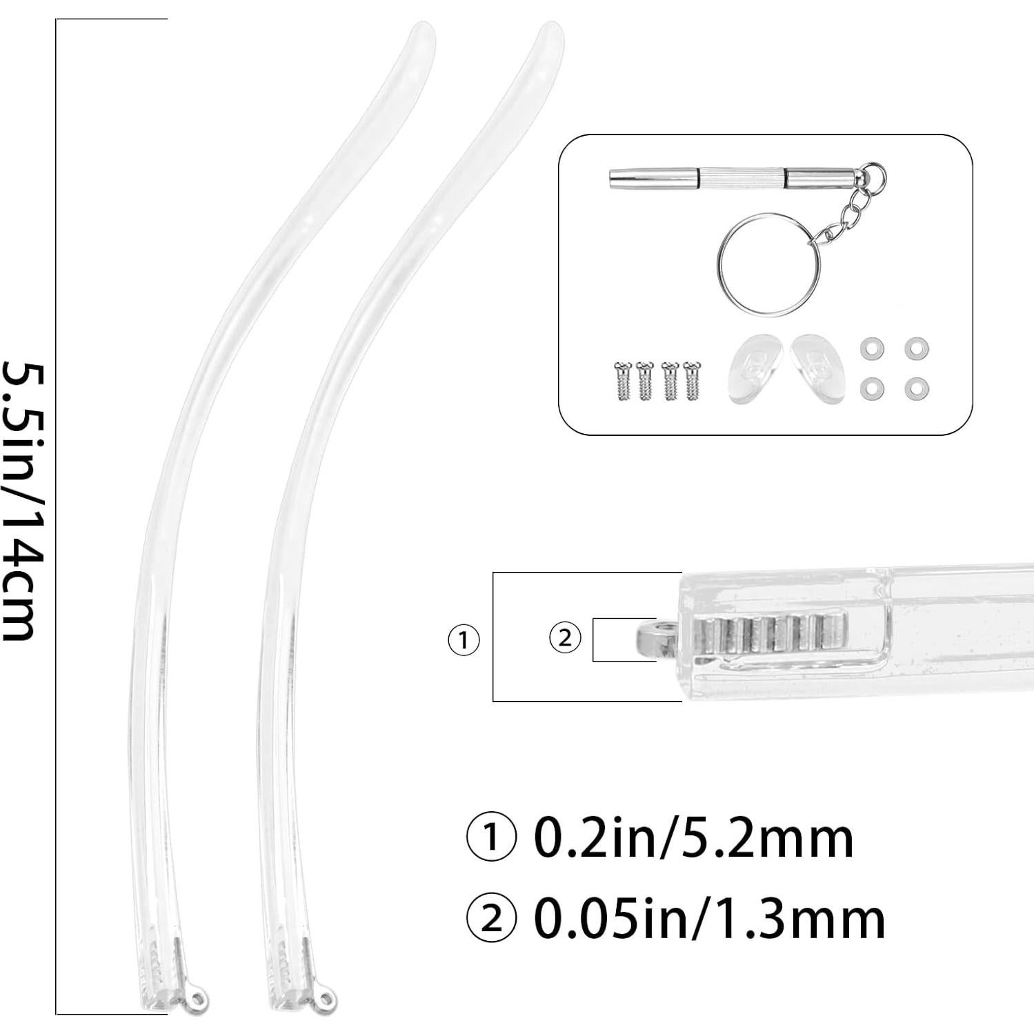 Brazo de Reemplazo para Gafas Acrílico Universal Claro