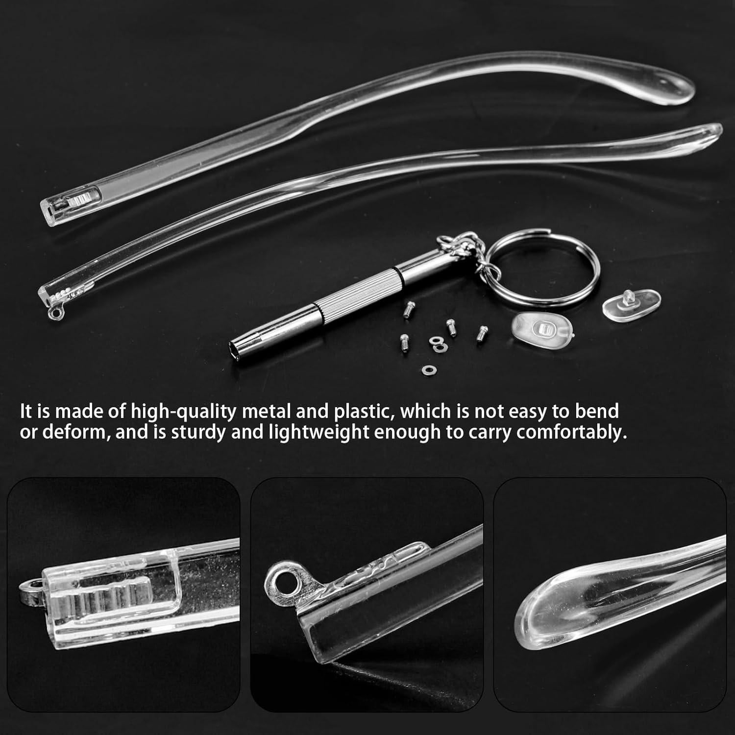 Brazo de Reemplazo para Gafas Acrílico Universal Claro