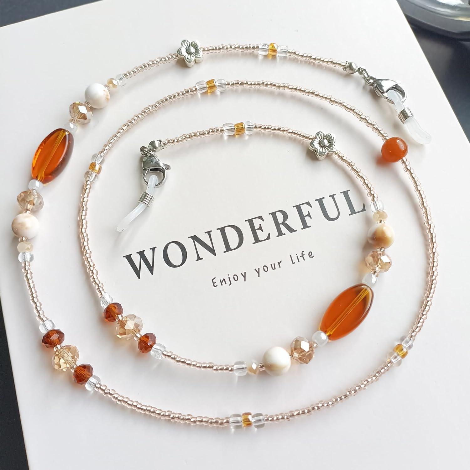 Cadena de Gafas Estilosa de Perlas para Mujeres 72 cm