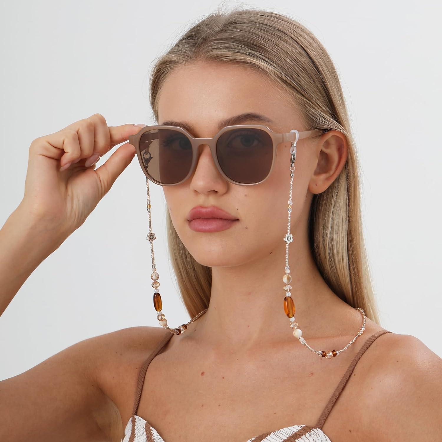 Cadena de Gafas Estilosa de Perlas para Mujeres 72 cm