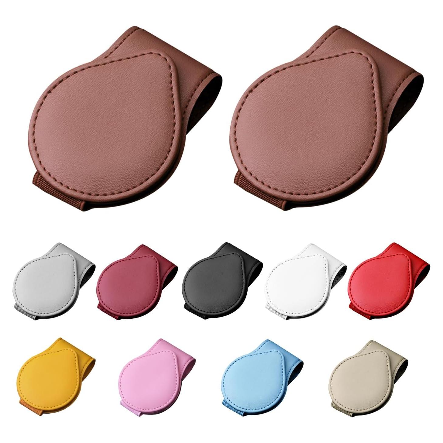 Soporte de Gafas Sylvil para Visera de Coche 2 Pcs Marrón